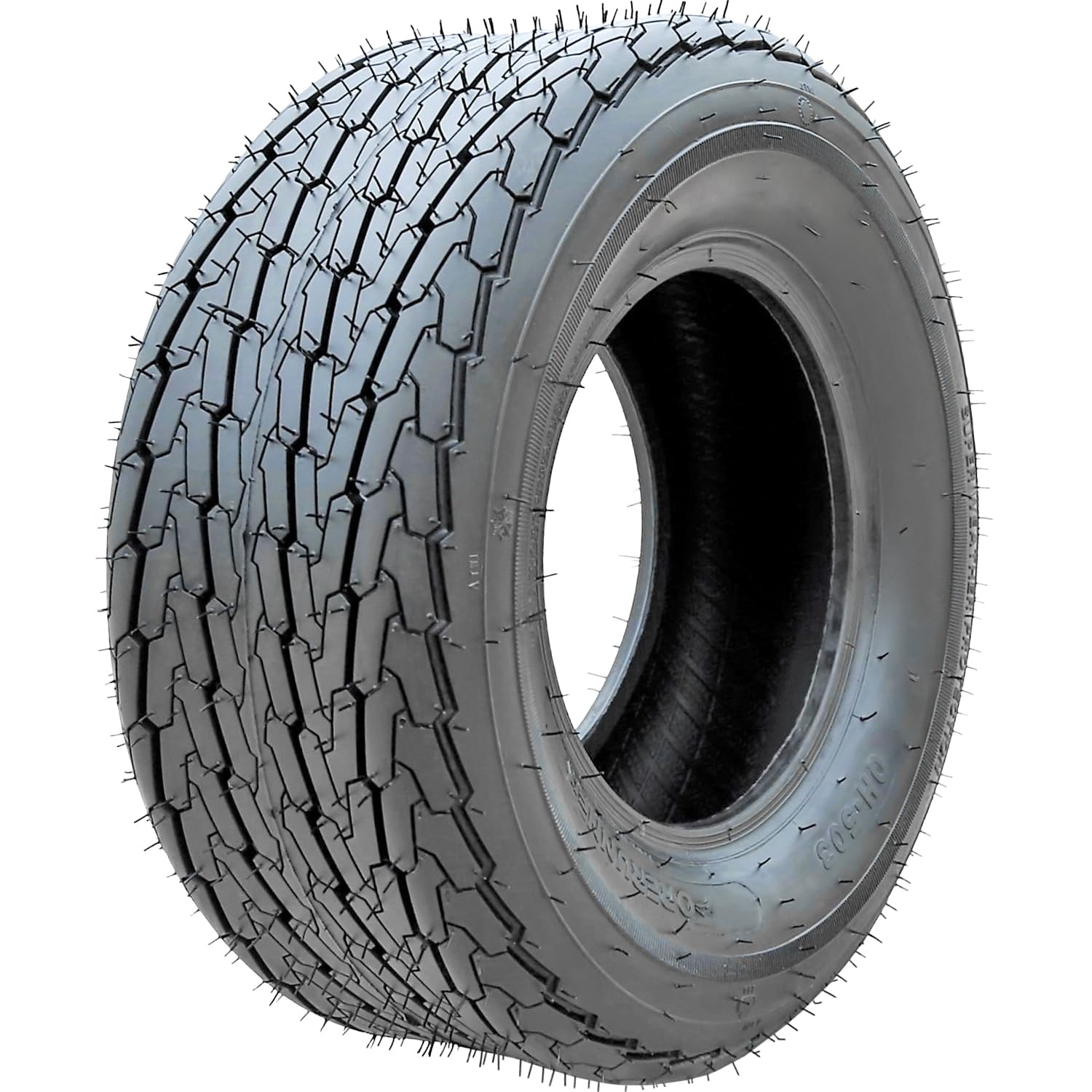 Premium Forerunner QH503 Boat Trailer Tire-16.5X6.50-8ST 16.5X6.50X8 Load Range C LRC 6-Ply BSW Black Side Wall