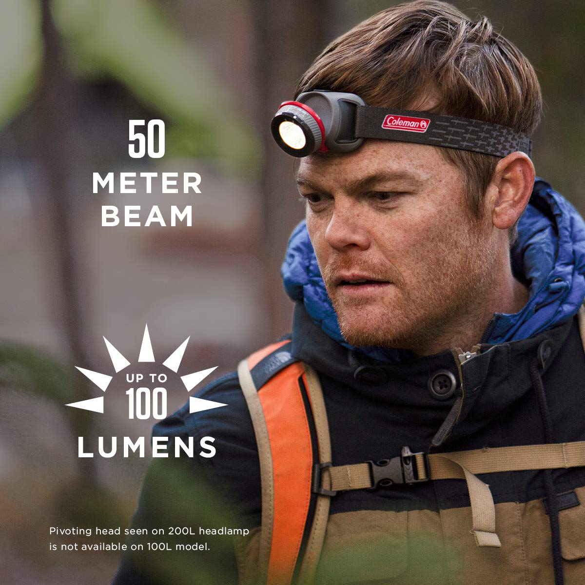 Coleman LED Headlamp with Water-Resistant BatteryGuard Technology, 4 Light Modes, 25% Extended Battery Life, Suitable for Outdoor Adventures, Emergency Preparedness and Household Usage