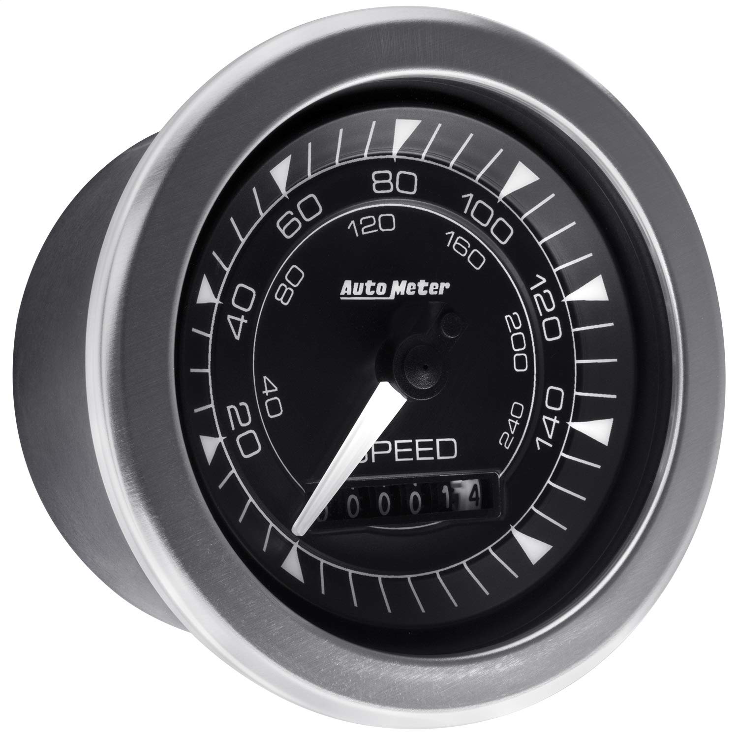 Speedometer Auto Meter 8188 Gauge, 3 3/8", 160Mph, Elec. Programmable, Chrono
