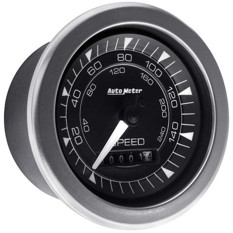 Speedometer Auto Meter 8188 Gauge, 3 3/8", 160Mph, Elec. Programmable, Chrono