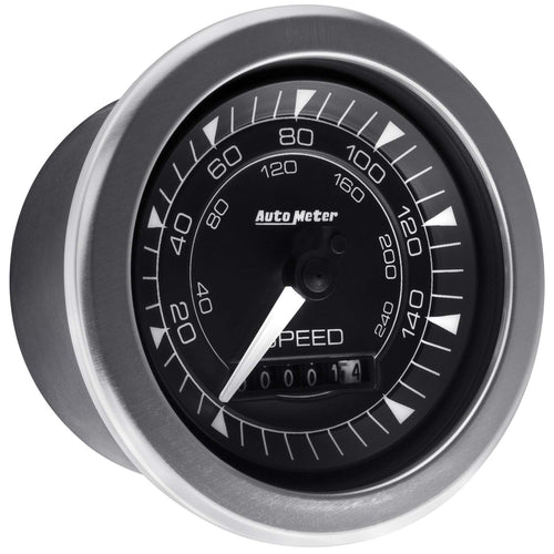 Speedometer Auto Meter 8188 Gauge, 3 3/8", 160Mph, Elec. Programmable, Chrono