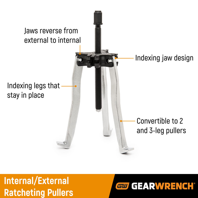 7 Ton GEARWRENCH Internal/External Ratcheting Puller 2 or 3 Jaw - 3626