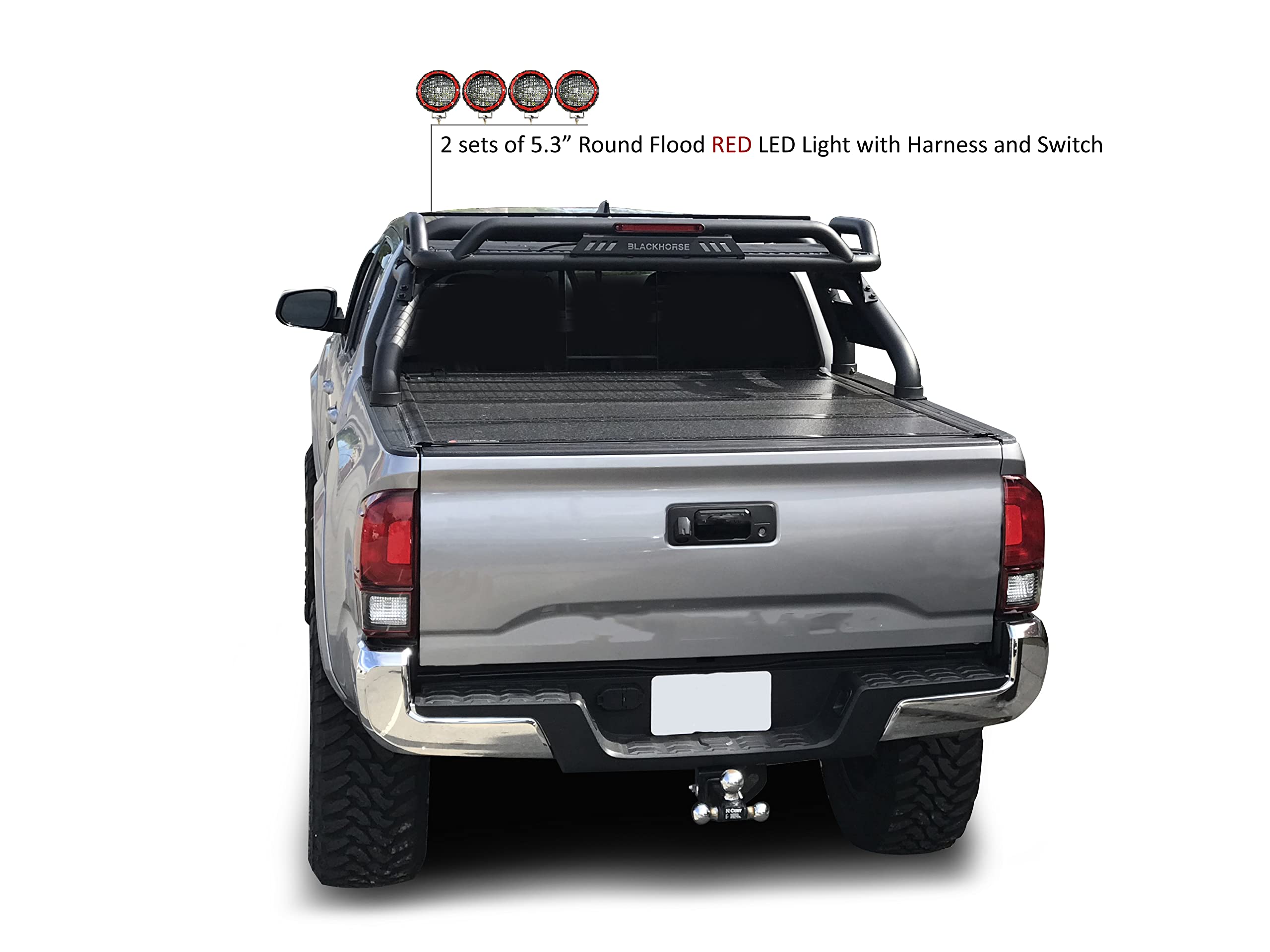 Atlas Black Horse Roll Bar Kit Compatible with 2015-2023 Toyota Tacoma-ATRB-TOTAB-PLFR