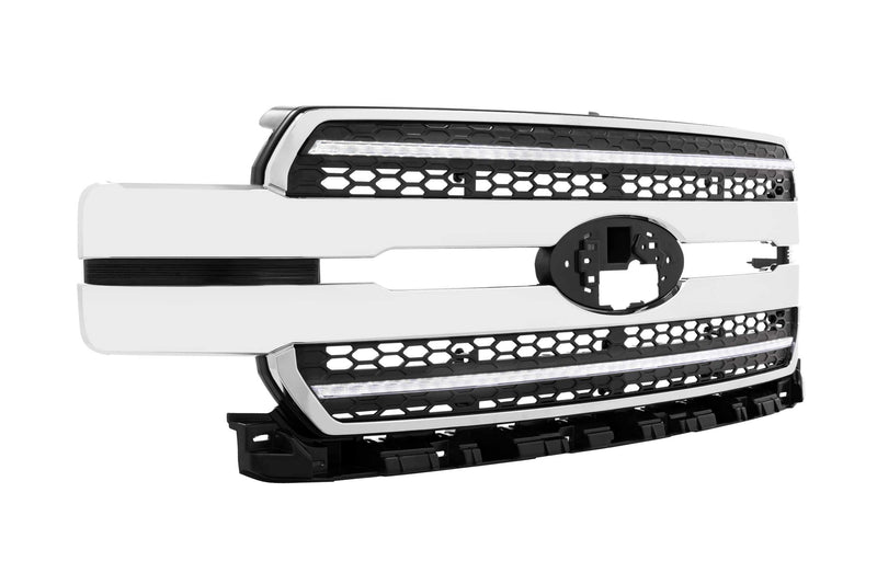 Ford F-150 18-20 Morimoto XBG LED DRL Grille Fits, Plug and Play Chrome Grille with White LED DRL (XBG15)