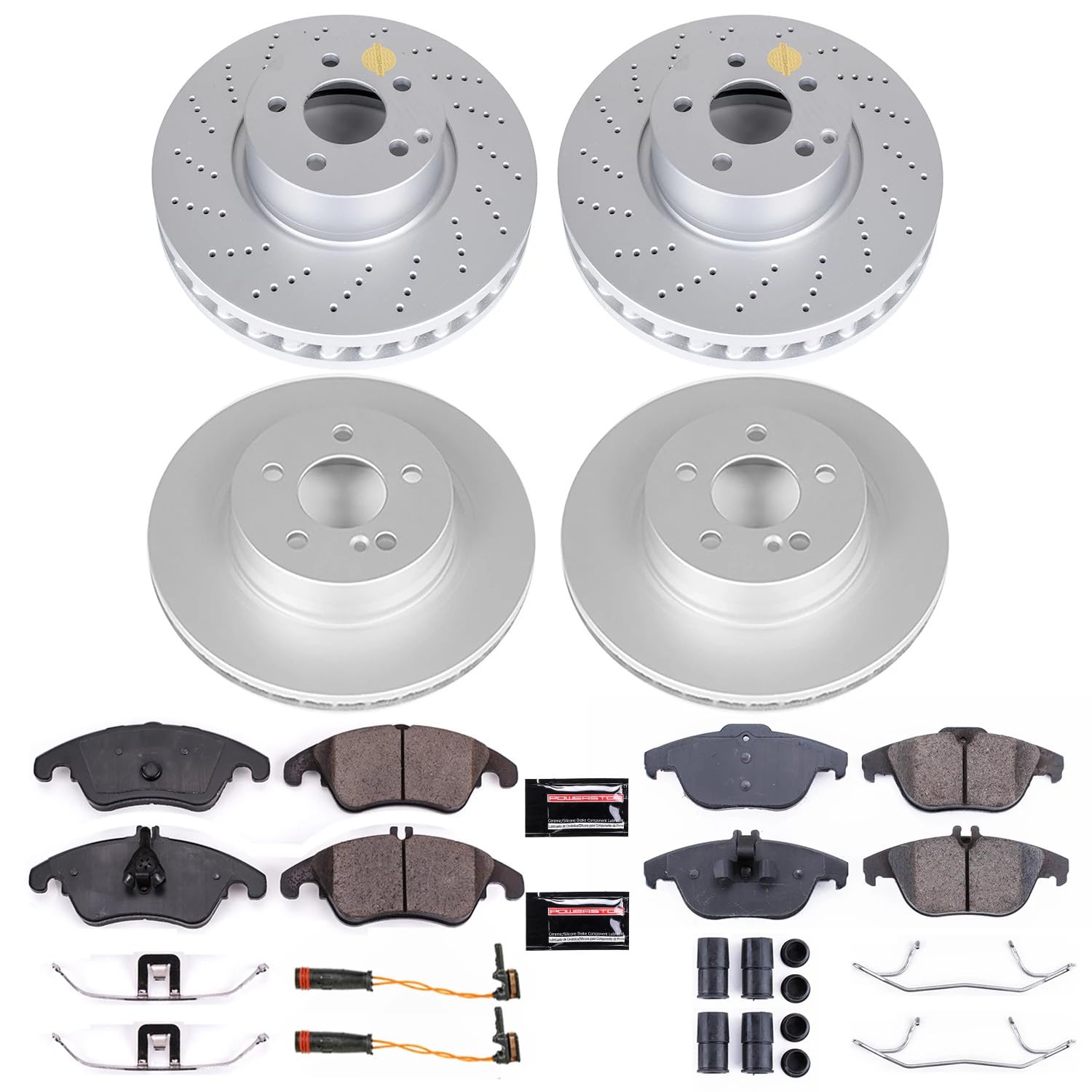 Power Stop Front & Rear CRK7760 Geomet® Coated Brake Kit