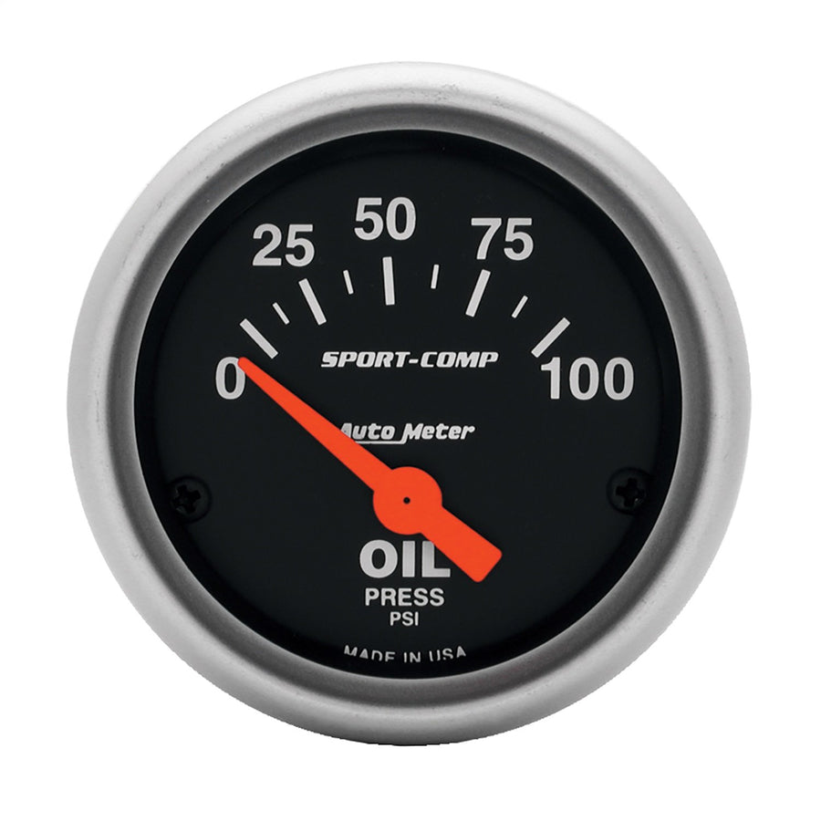 Gauge Kit AutoMeter 7024-SC, 6 Pc, Nova 69-76, Tach/Mph/Fuel/Oilp/Wtmp/Volt, Sport-Comp