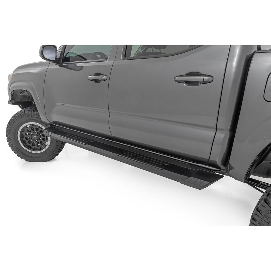 Rough Country HD2 Running Boards for Toyota Tacoma Double Cab (2005-2023) - 5" Wide Non-Slip Step, Easy Bolt-on Install