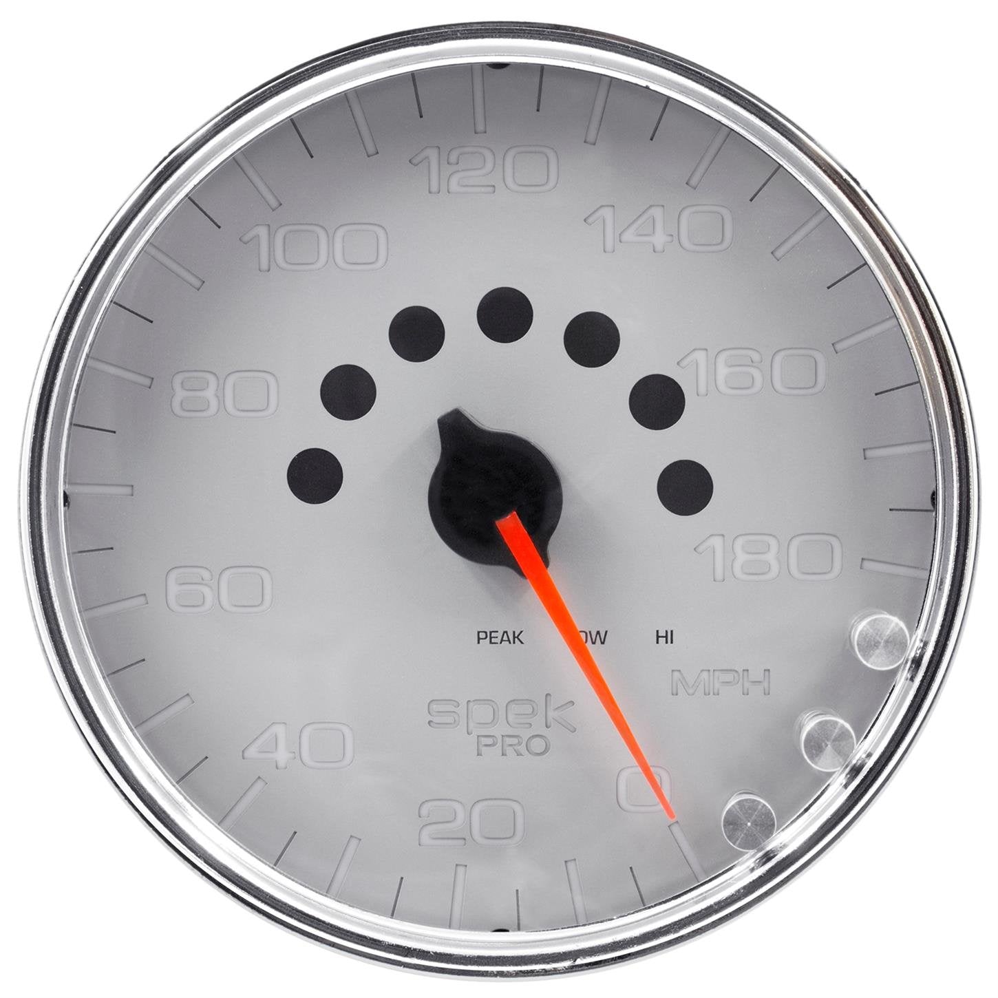 Speedometer AutoMeter P23021 Gauge (Spek-Pro 5", 180 Mph, Elec. Programmable, Silver/Chrome, Spek-Pro)