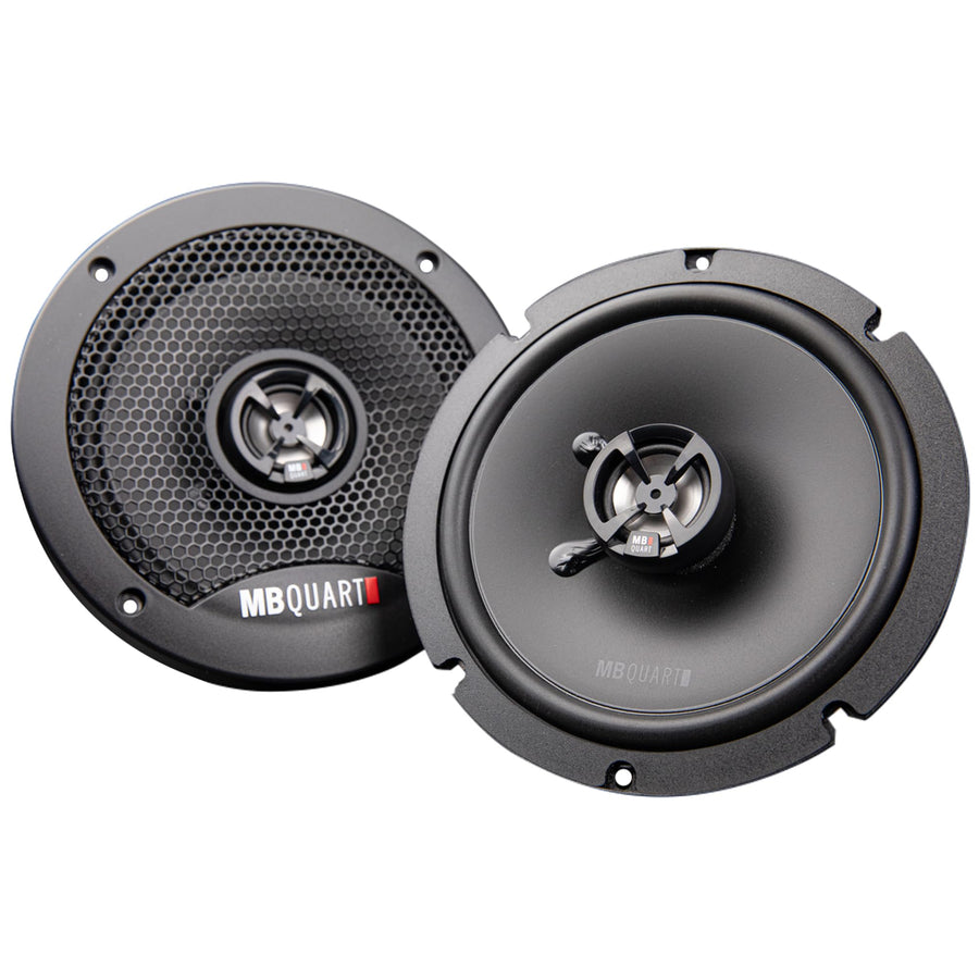 6.5-Inch MB Quart DK2-116S Discus Shallow Mount 2-Way Coaxial Speakers, 60/120W RMS System Power, Aluminum Dome Tweeters, Butyl Rubber Surrounds