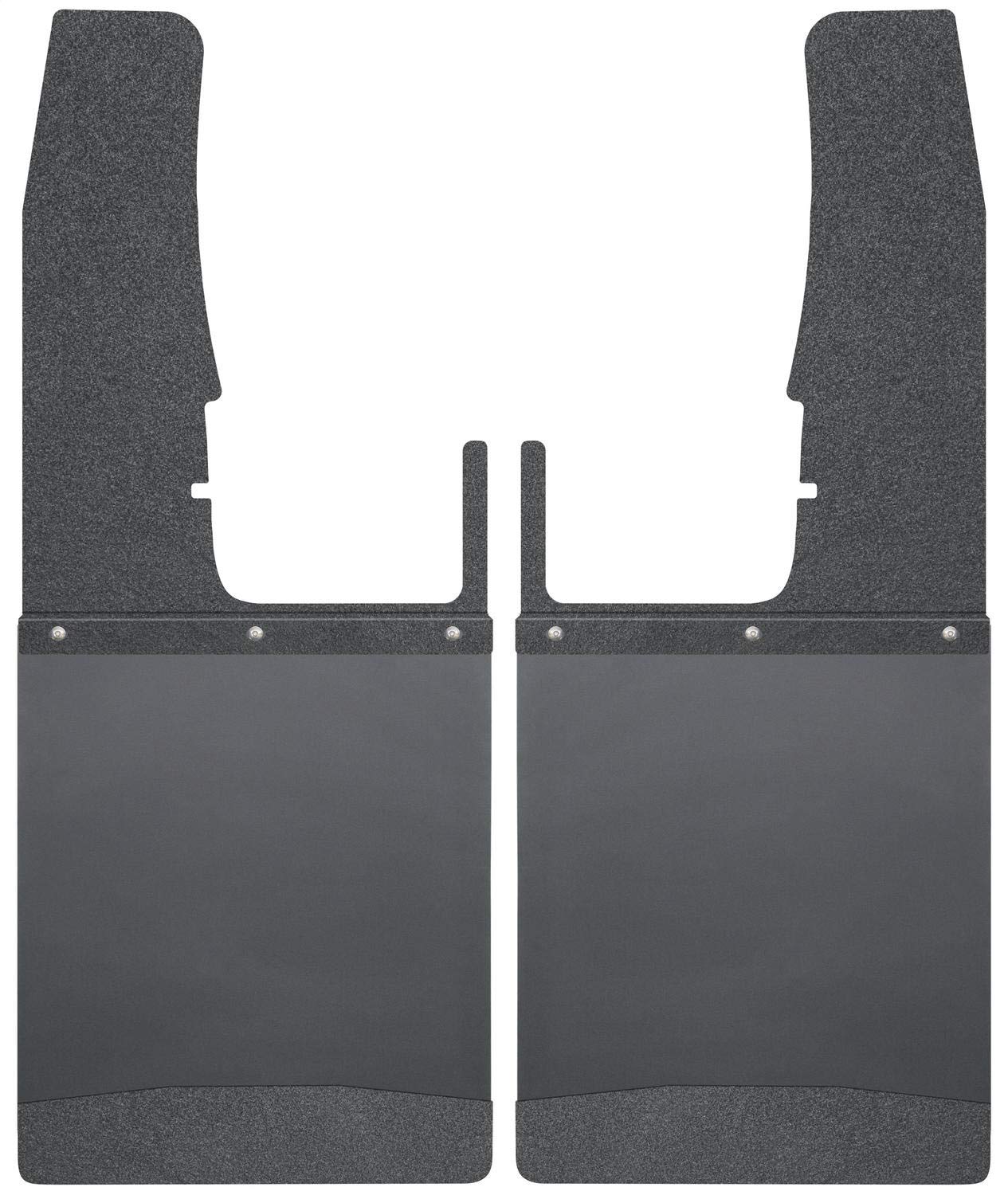 Mud Flaps Husky Liners - Kick Back Mud Flaps Front 12" Wide - Black Top and Black Weight - Black | 17103 | Fits 2009-2018 Dodge Ram 1500/2500/3500, 2019 DodgeRam 1500, Large, 2 Pcs