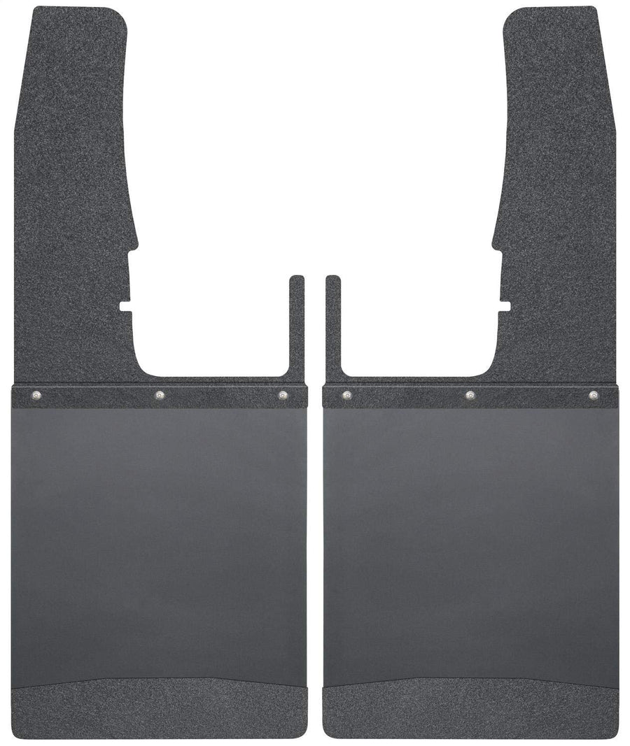 Mud Flaps Husky Liners - Kick Back Mud Flaps Front 12" Wide - Black Top and Black Weight - Black | 17103 | Fits 2009-2018 Dodge Ram 1500/2500/3500, 2019 DodgeRam 1500, Large, 2 Pcs