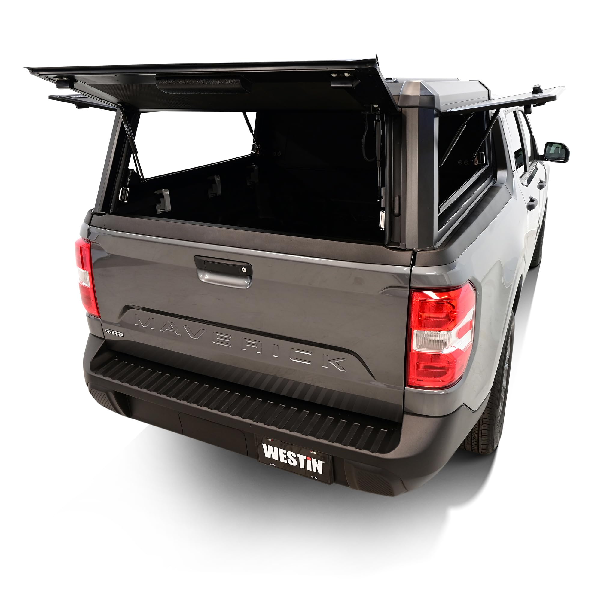 Westin EXP Truck Cap Hi-Top 16-15795 with Solid Front Glass fits 2022-2024 Maverick Hi-Top Matte Black