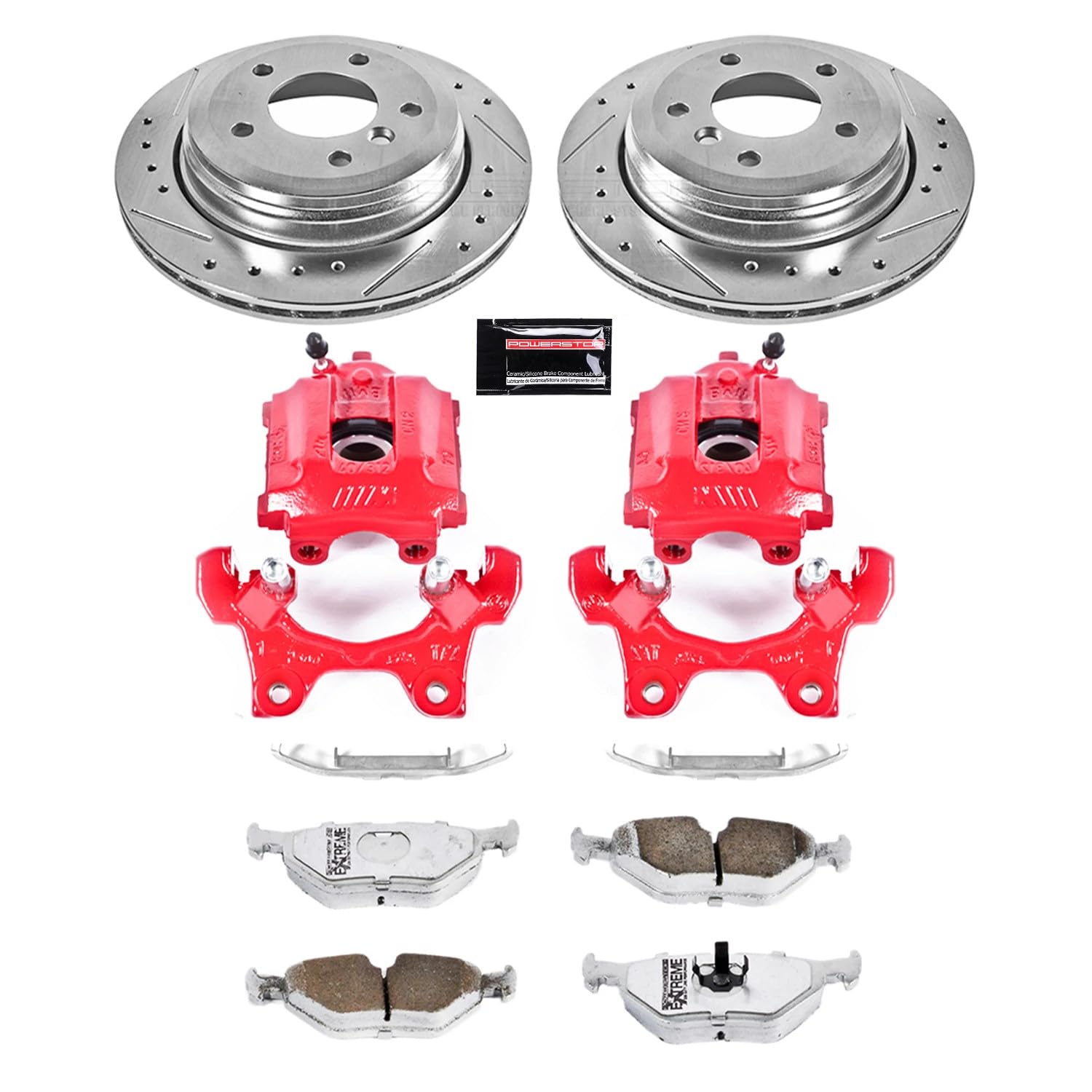 Power Stop Rear KC5225-36 Z36 Truck and Tow Brake Kit with Calipers For Chevrolet Silverado 1500 HD 2005, GMC Sierra 1500 HD 2005 [Model Specific]