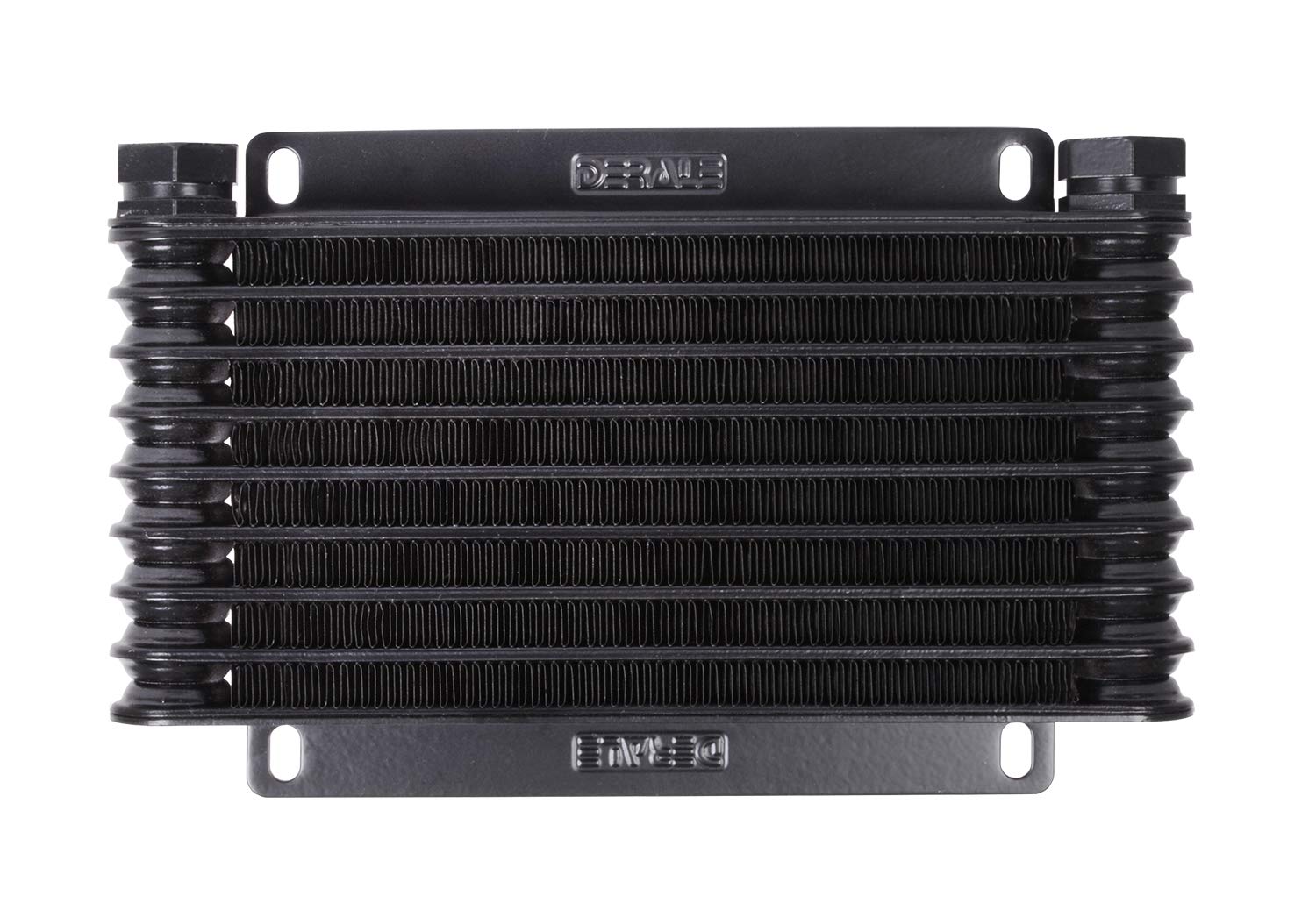 9000 Series Derale Fluid Cooler, 9.75 x 6.25 x 1.25 in, Plate and Fin Type, 1/2 in NPT Female Inlet/Outlet, Aluminum, Black Anodized, Automatic Transmission, Kit