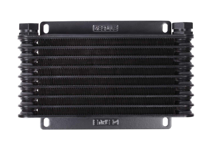9000 Series Derale Fluid Cooler, 9.75 x 6.25 x 1.25 in, Plate and Fin Type, 1/2 in NPT Female Inlet/Outlet, Aluminum, Black Anodized, Automatic Transmission, Kit