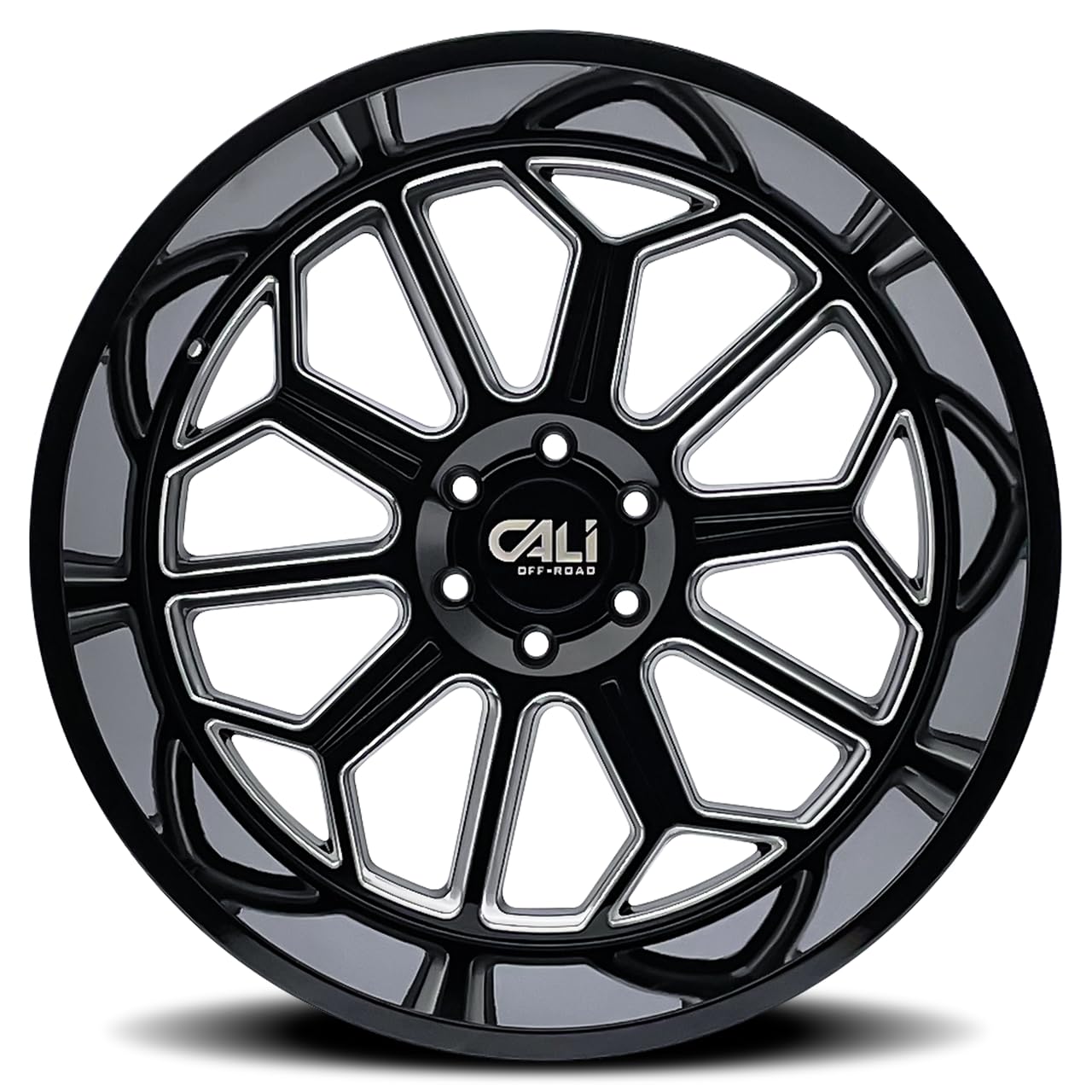 9117 Auburn Cali Off-Road 20x10 5x5" -25mm Black/Milled Wheel Rim 20" Inch