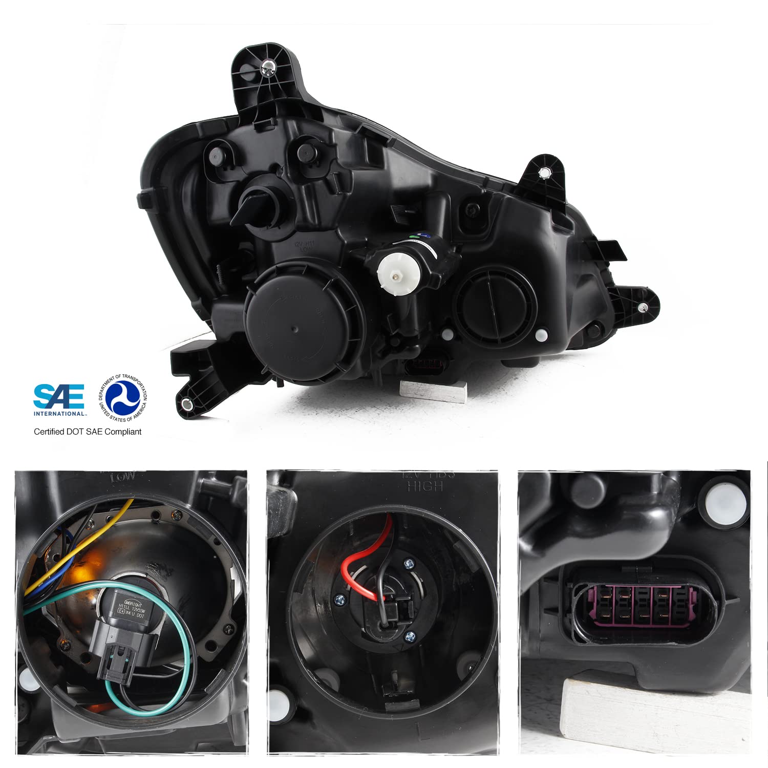 For 2013-2019 Kenworth T680 AKKON OE Projector Headlights Headlamp Assembly Replacement - Driver Left