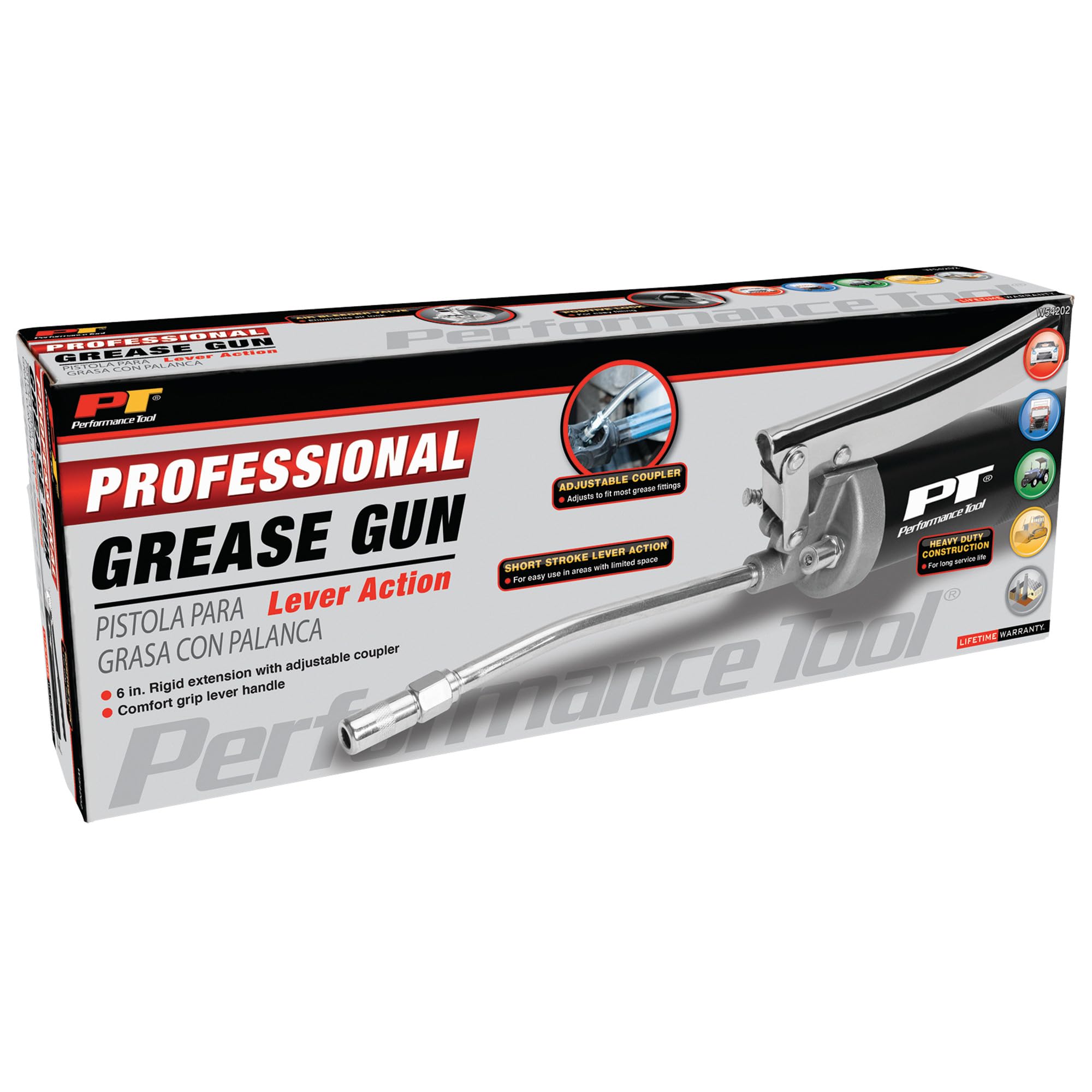 W54202 Performance Tool Professional Lever Action Grease Gun