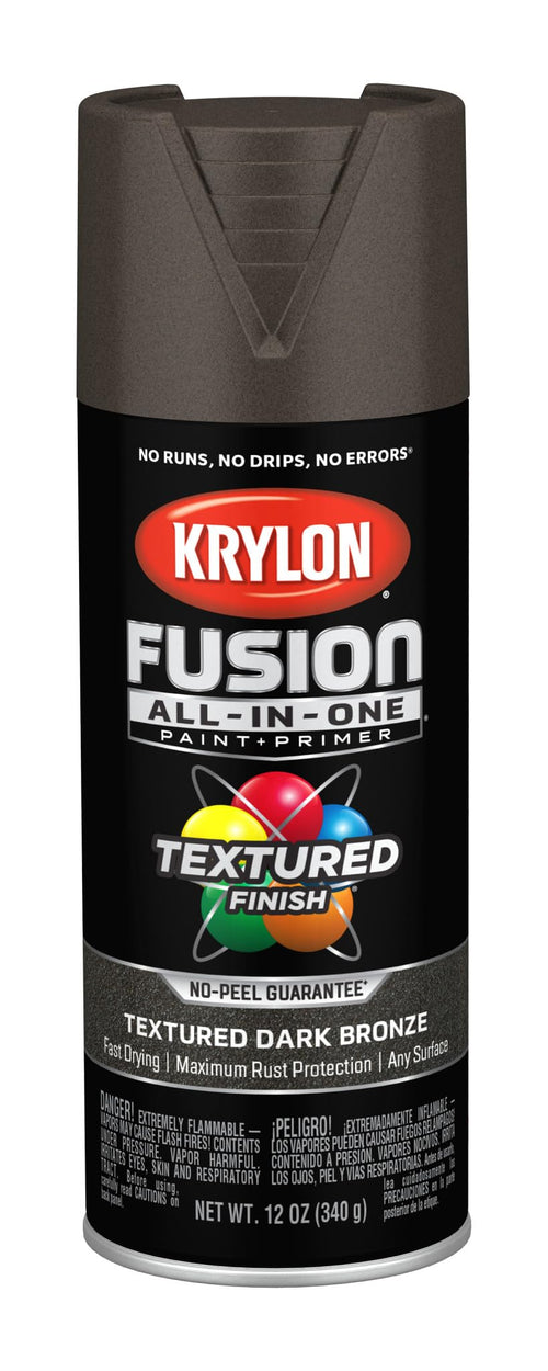 Krylon All-In-One Adhesive Spray Paint for Indoor/Outdoor Use, 12 oz, Dark Bronze