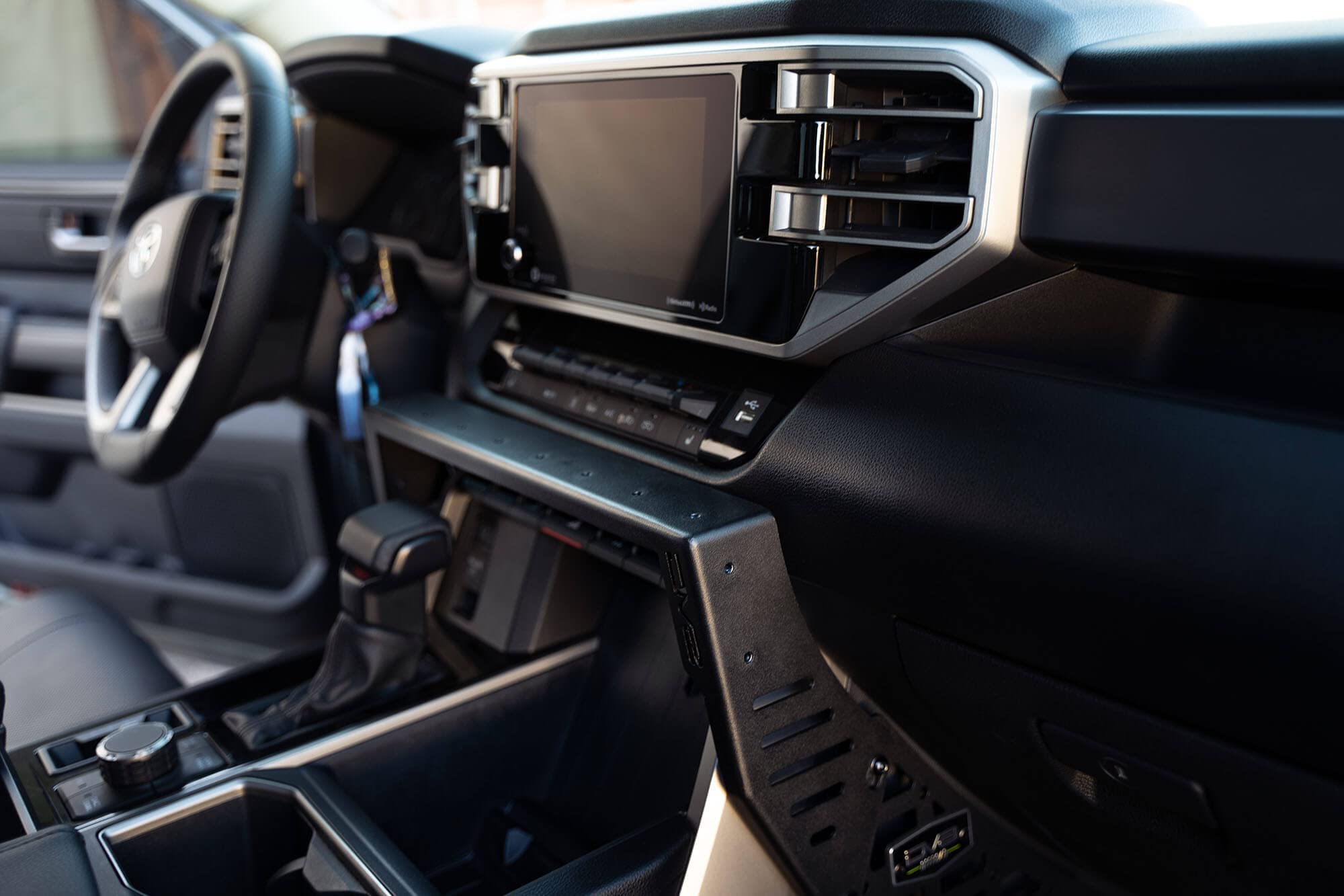 Center Console DV8 Offroad Molle Panels & Device Bridge for 2022-2025 Toyota Tundra & 2023 Sequoia | Mount for Cell Phone, GPS, & Other Accessories | Truck Cargo Storage | Quick & Easy Installation