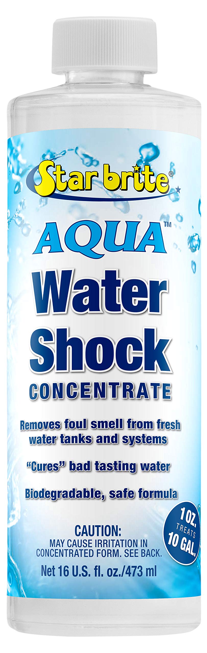 Aqua Water Shock STAR BRITE for Boats & RVs - Instant Odor & Bad Taste Remover for Potable Water, 16 Ounce (097116)