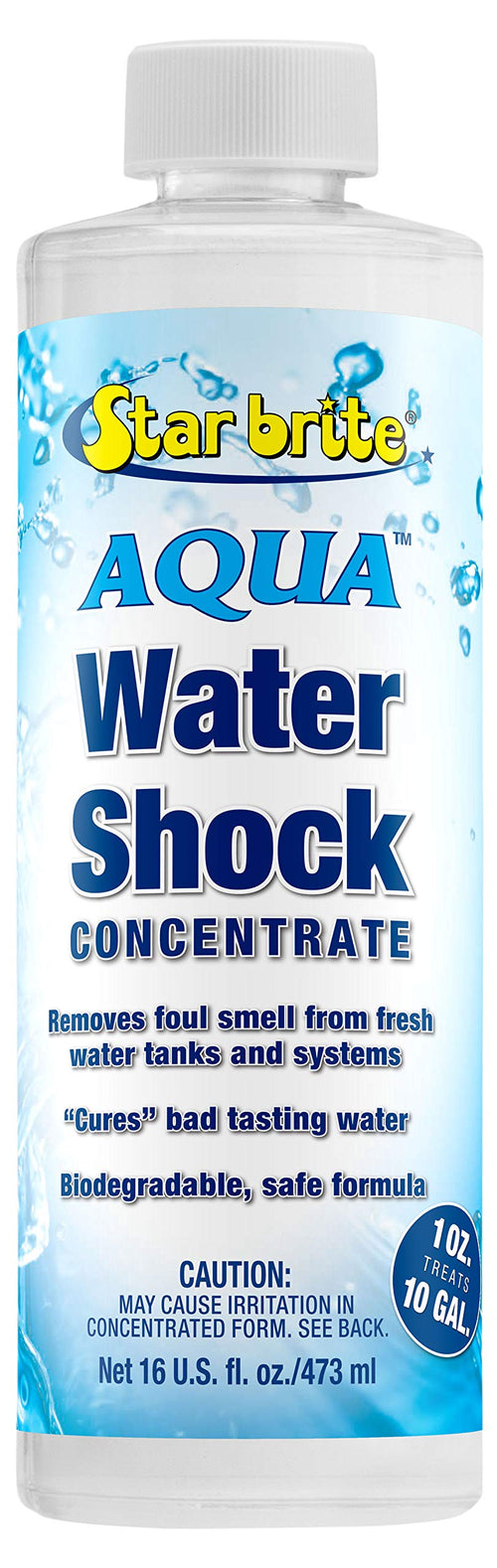 Aqua Water Shock STAR BRITE for Boats & RVs - Instant Odor & Bad Taste Remover for Potable Water, 16 Ounce (097116)