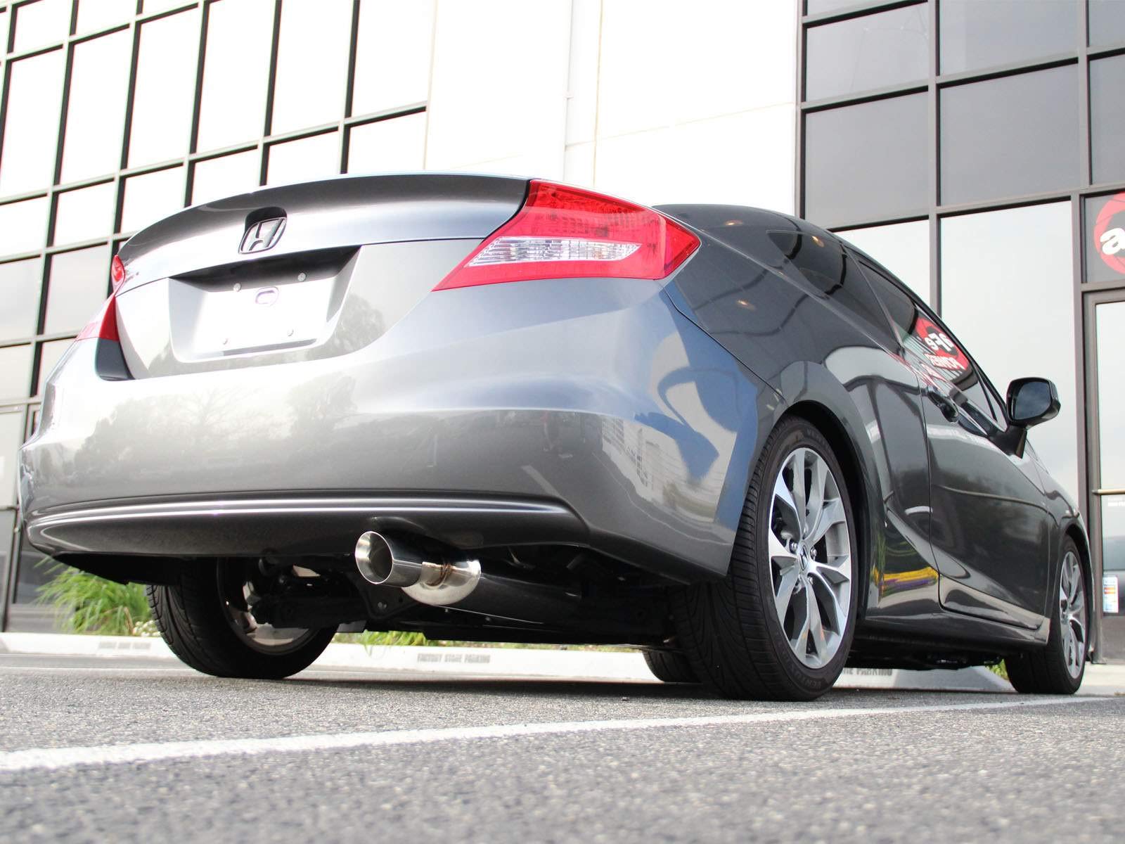 304 Stainless Steel aFe (49-36603) Axle-Back Exhaust System with Polished Tip for Honda Civic L4 1.8L