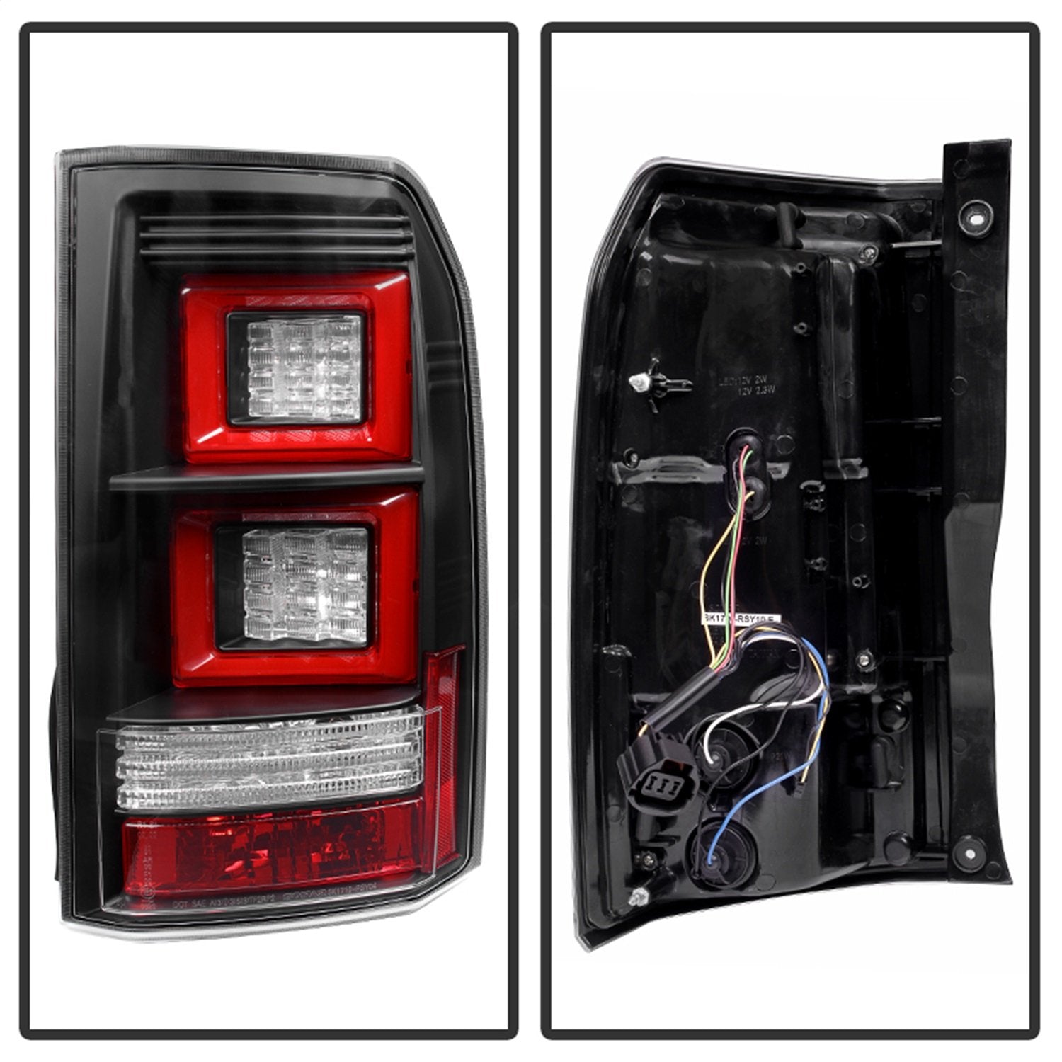 Land Rover Discovery LR4 10-14 Spyder 5080936 Light Bar LED Tail Lights - Black