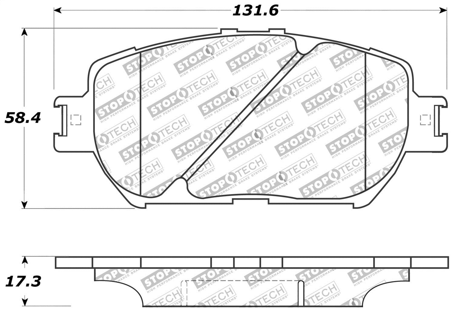Sport Brake Pads StopTech 309.09080 with Shims and Hardware