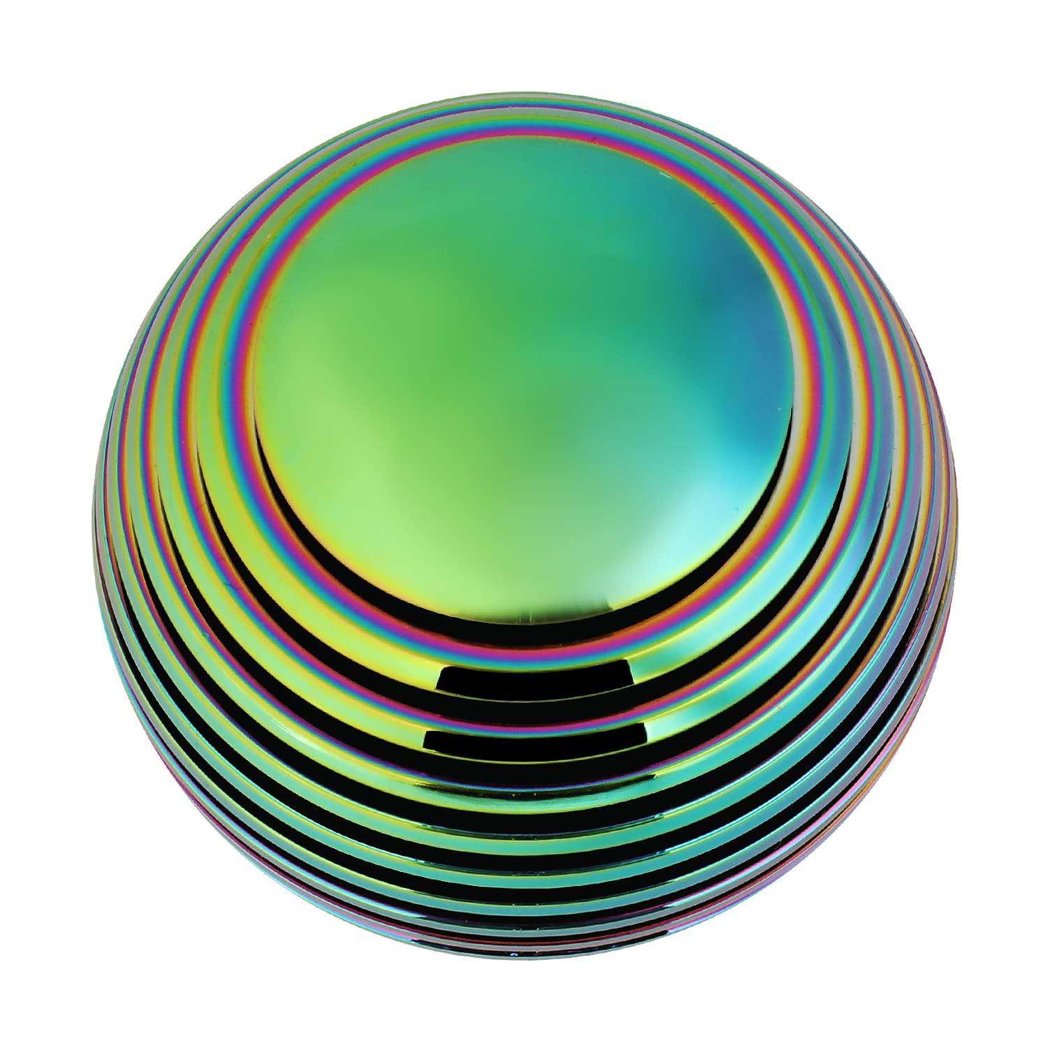 NRG Innovations Universal Aluminum SK-703MC Shift Knob with Thread Adapters, Heat Sink Style Round Ball Shape, Neo Chrome