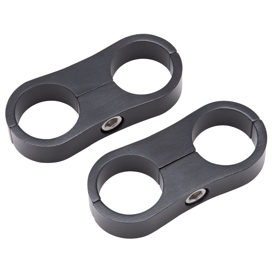 Hose Separator Edelbrock 654333 For -12 Braided Hose Black Anodize