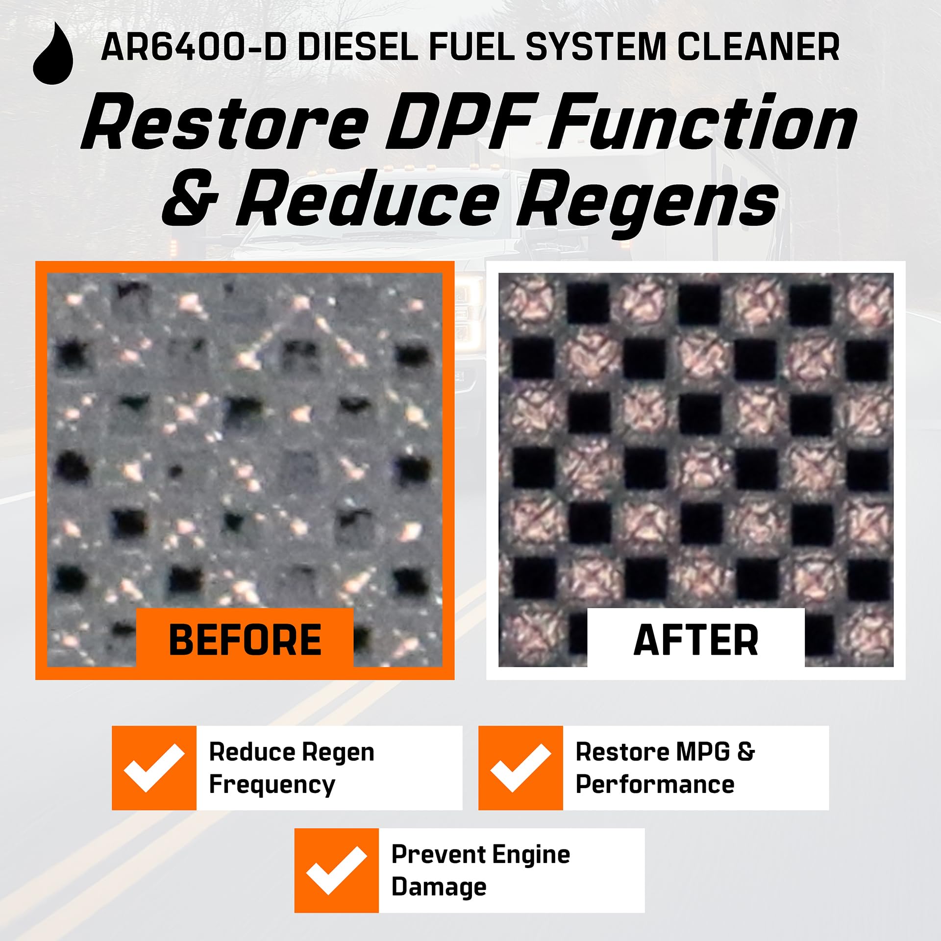 Diesel Fuel System Cleaner Archoil AR6400-D - Cleans Injectors, Turbo, DPF & EGR