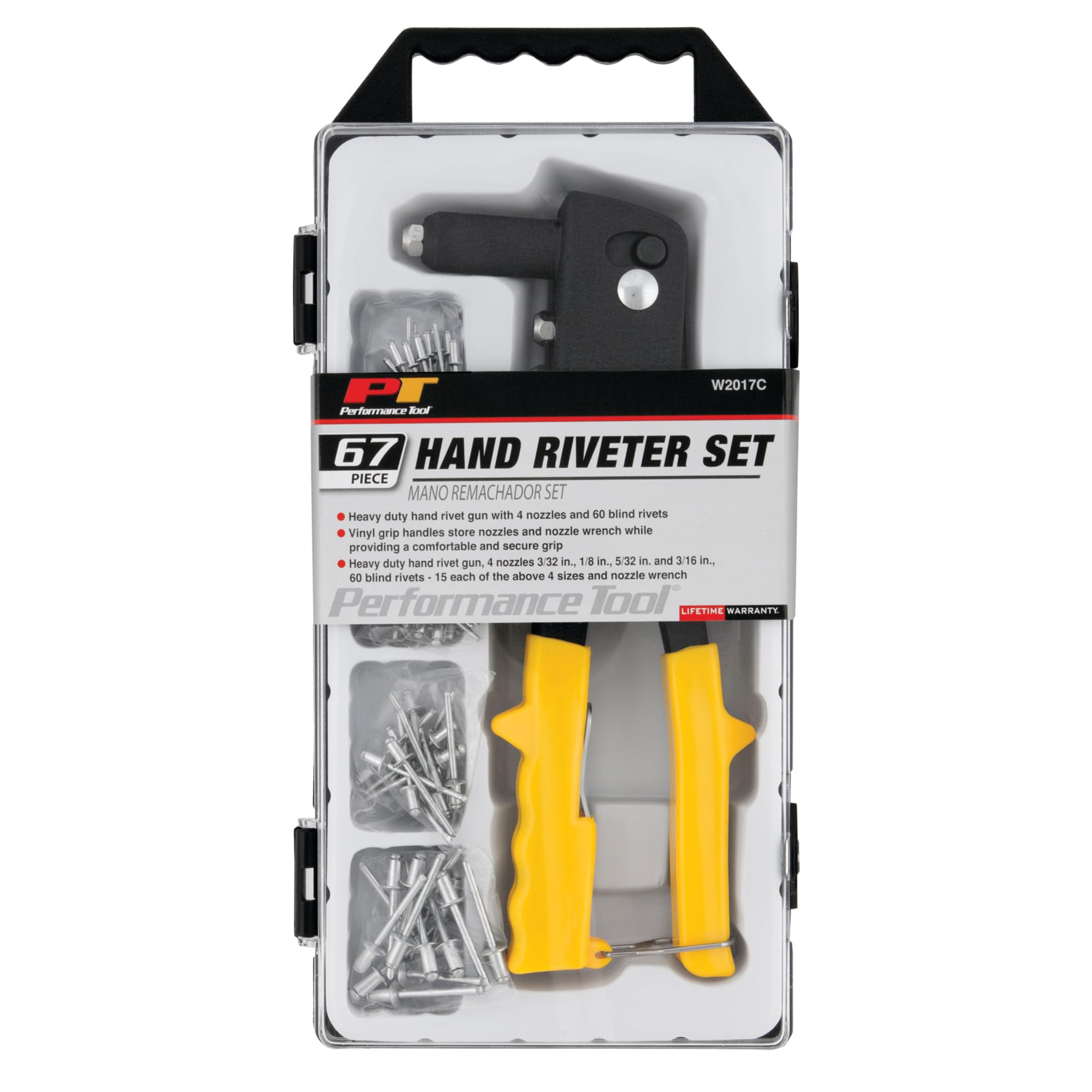 W2017C Performance Tool Hand Riveter Set, 67-Piece