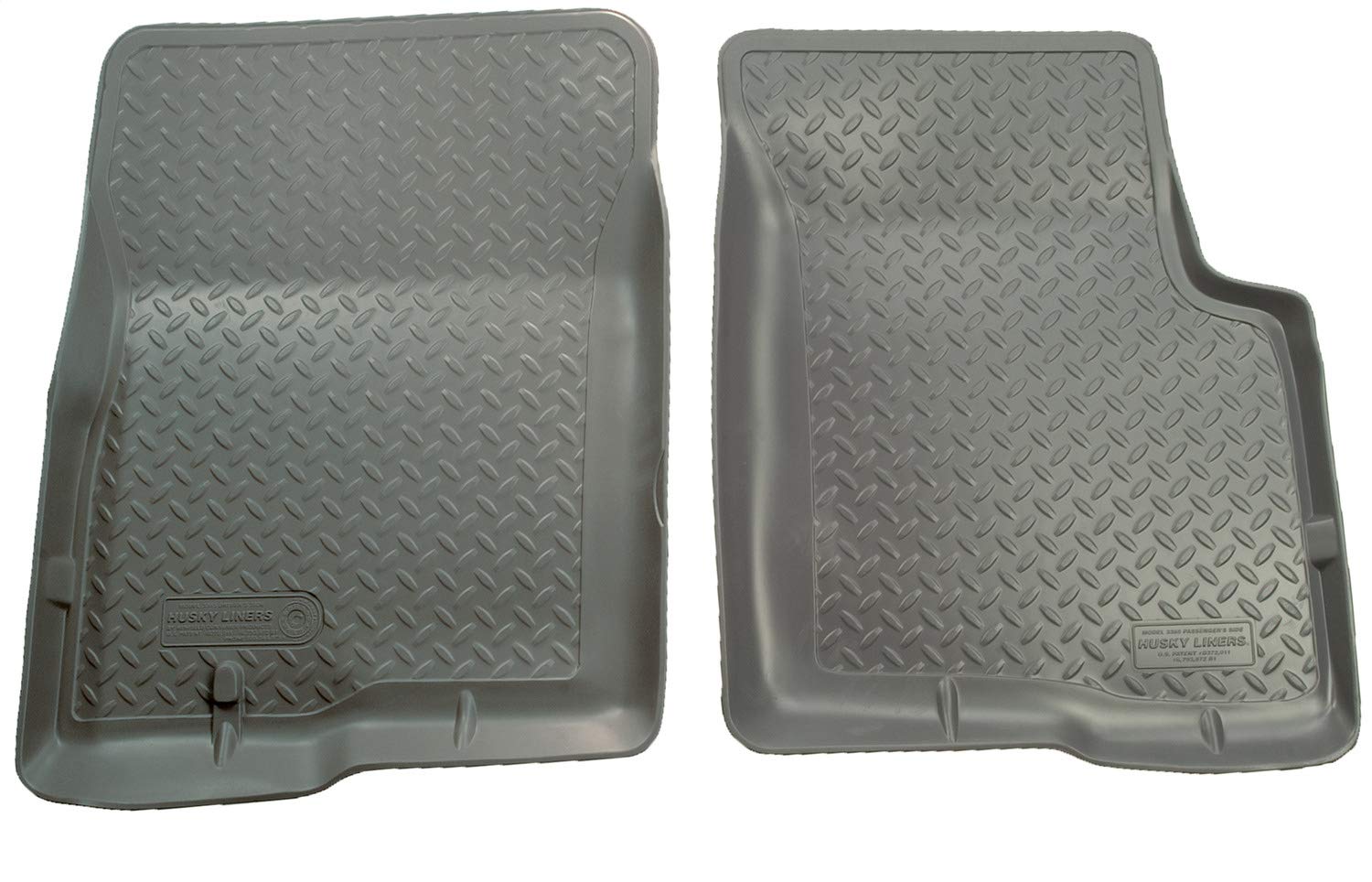 Husky Liners Floor Mats Classic Style | Fits 1995-2004 Toyota Tacoma Access & Standard CAB ONLY | Front Row, 2-pc Grey - 35112