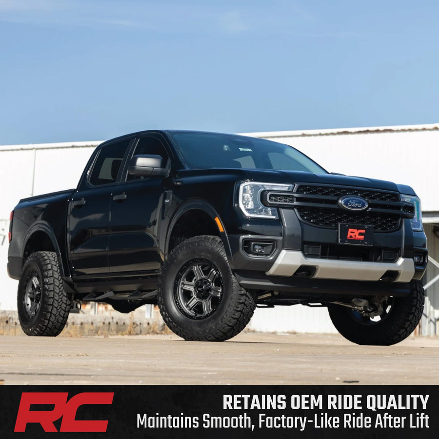 3.5" Lift Kit Rough Country with N3 Shocks for Ford Ranger 4WD (2024-2025) - Increased Ground Clearance, Aggressive Stance, Easy Bolt-on Installation