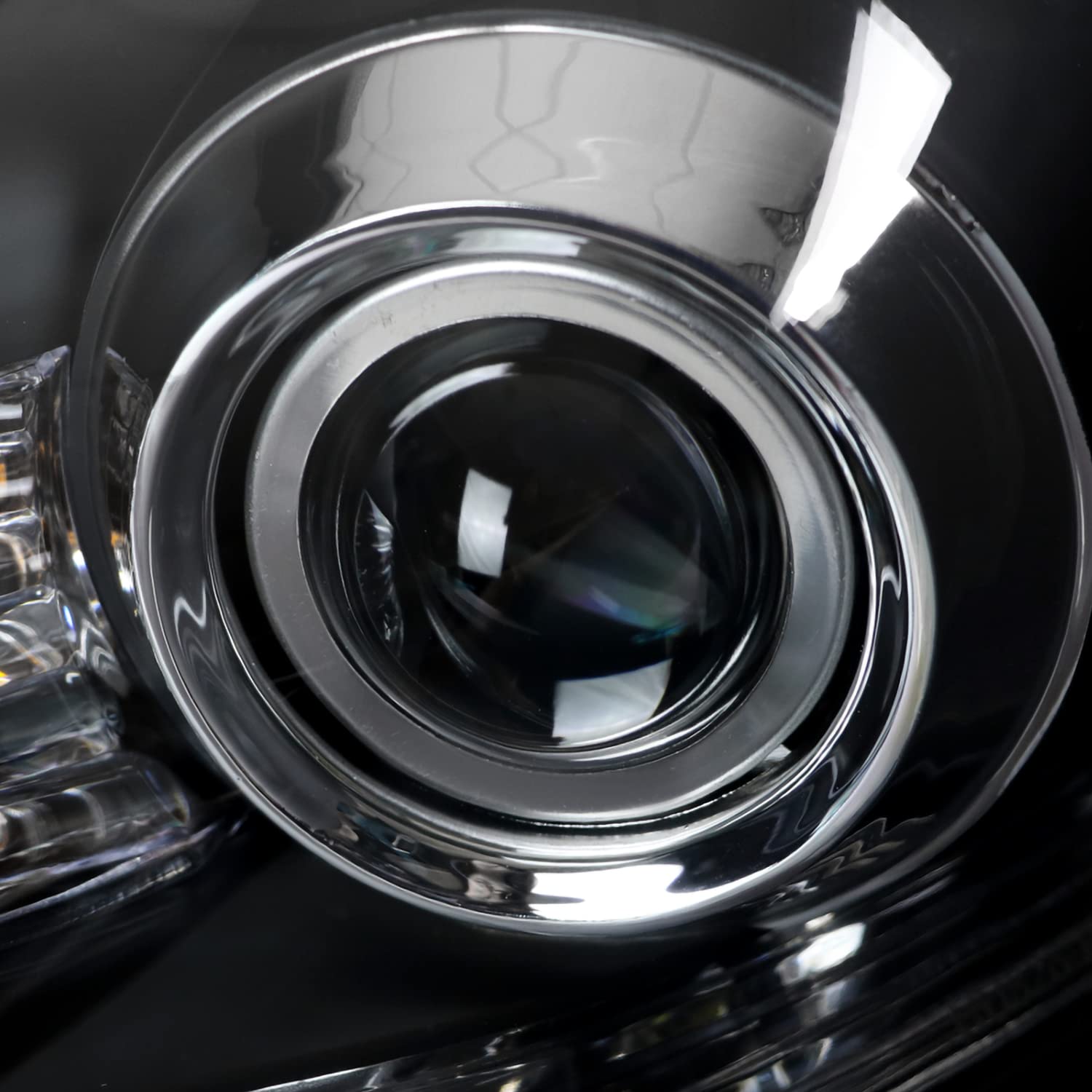 Black Projector Headlights SPEC-D TUNING w/Sequential LED Signal Compatible with 2006-2010 Lexus IS250 IS350, Left + Right Pair Headlamps Assembly