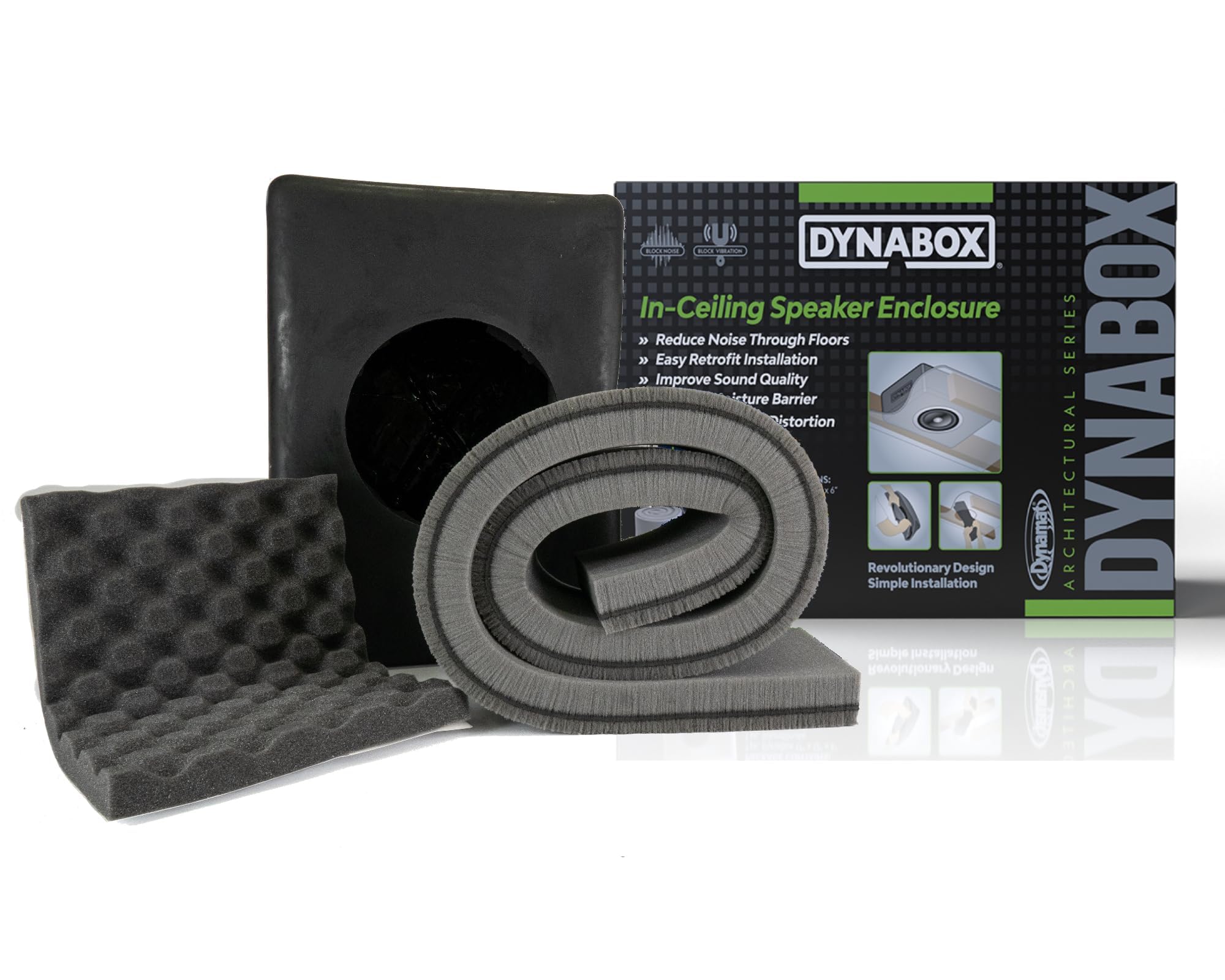 Dynamat Ceiling Speaker Enclosure System DynaBox – Reduces Vibration & Projects Clearer Sound into Your Room – Made in USA – 9 sq ft