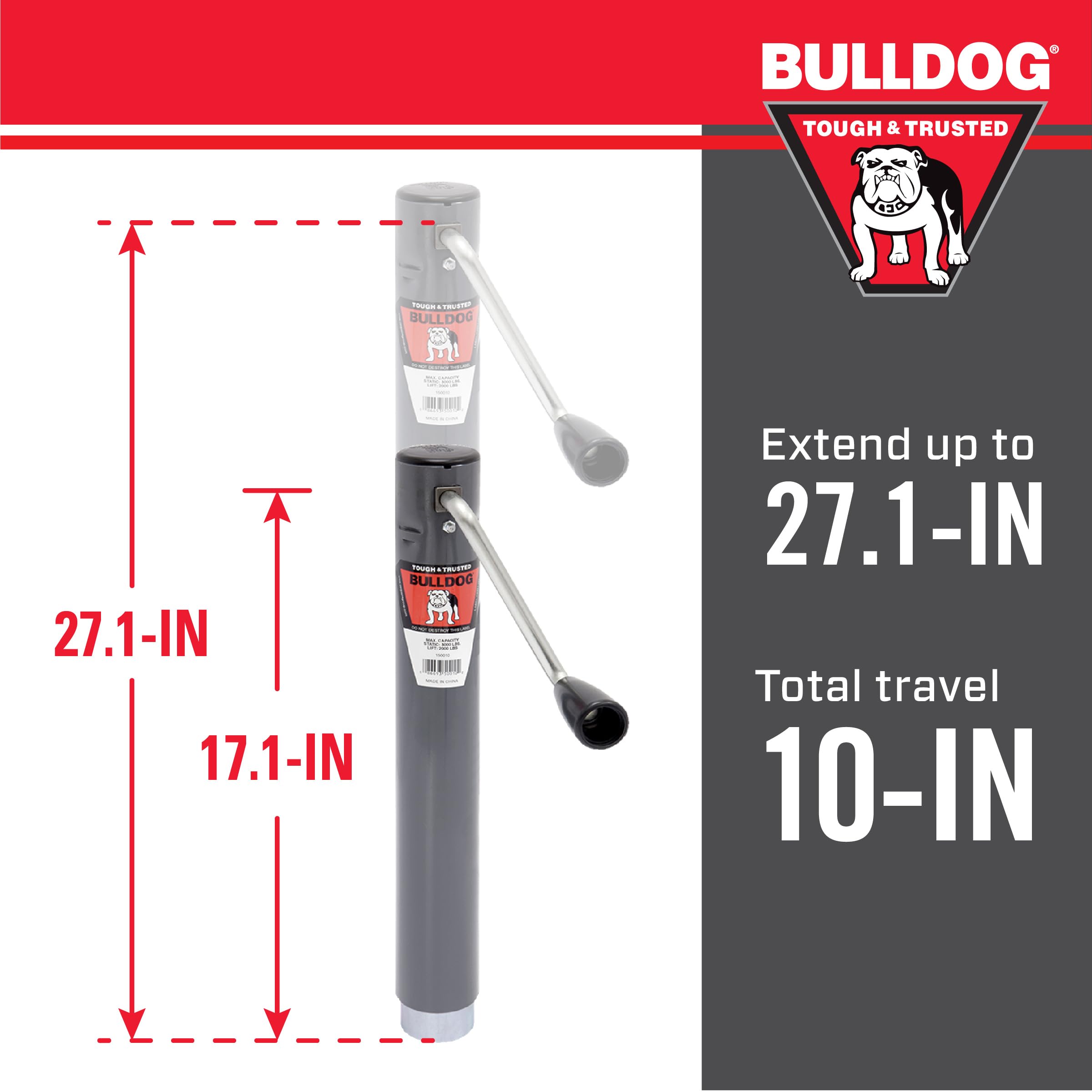150010 BULLDOG Round Trailer Jack
