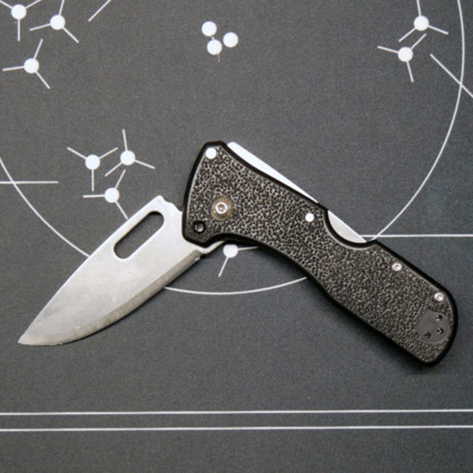 Cold Steel Durable Click N Cut Folder Hiking & Hunting Steel 5 Oz Compact 7" Long Folding Knife with Strong Lock & 2 Interchangeable Blades - Boxed Package