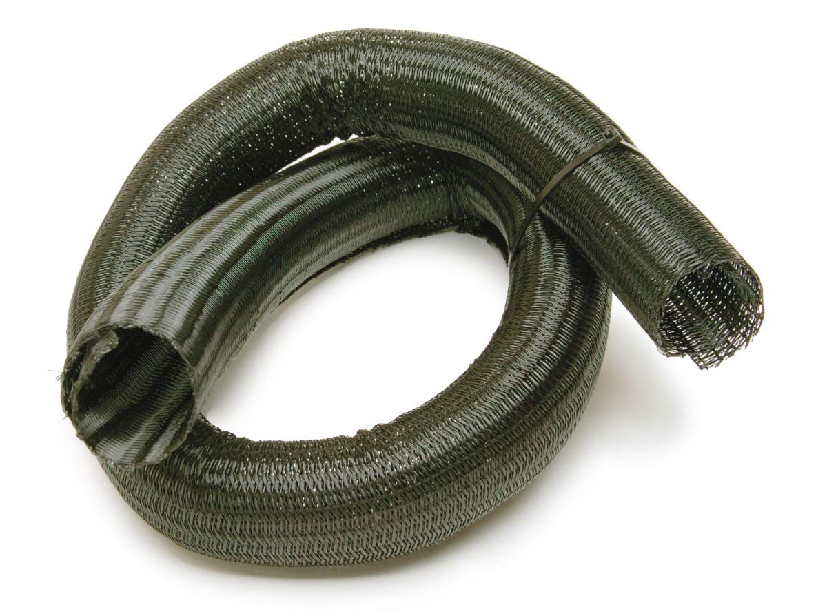 PowerBraid Painless Performance 70904 Split Braided Sleeving, 2" Diameter, 4' Length, Black