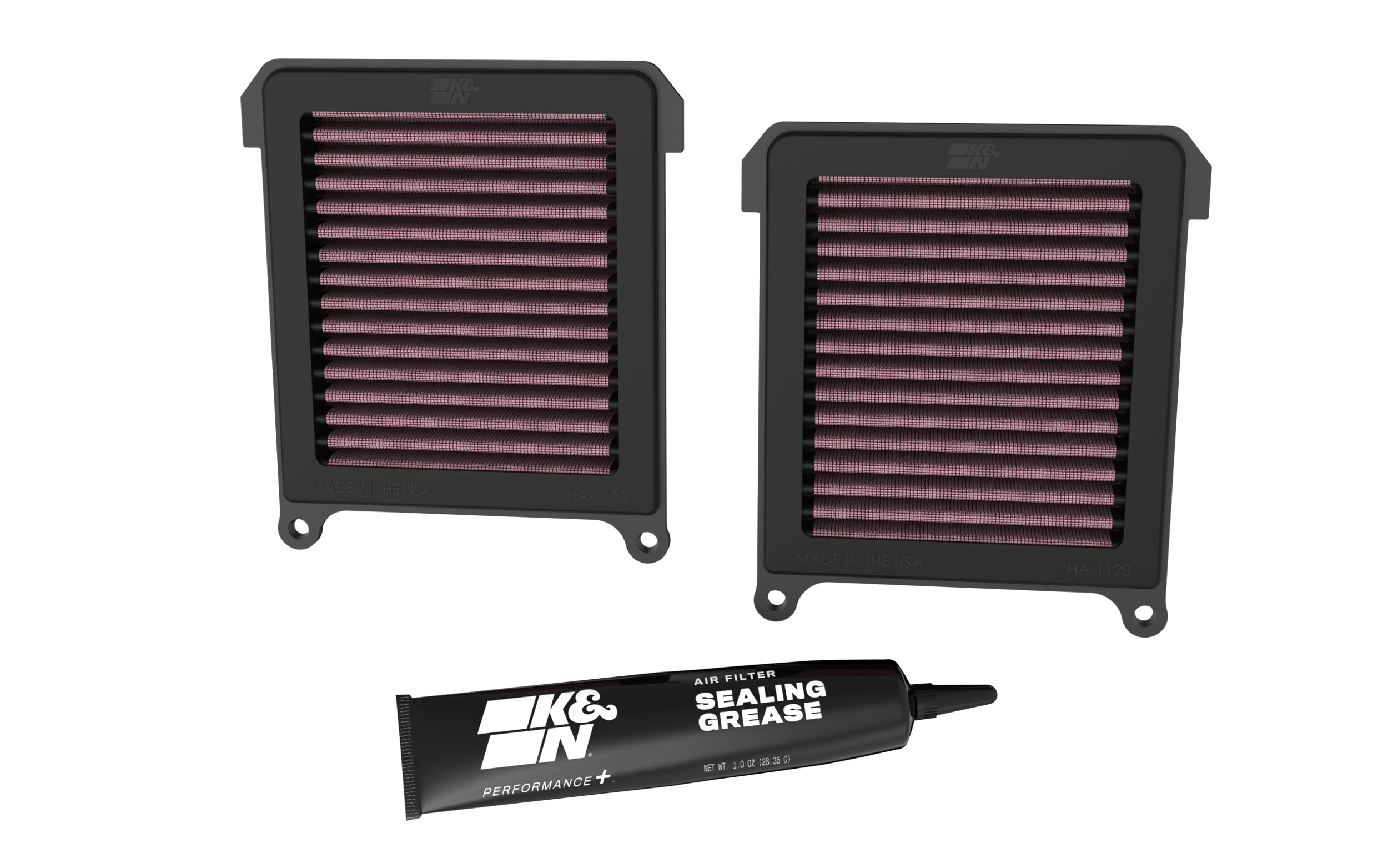 Replacement K&N HA-1120 Air Filter, Red