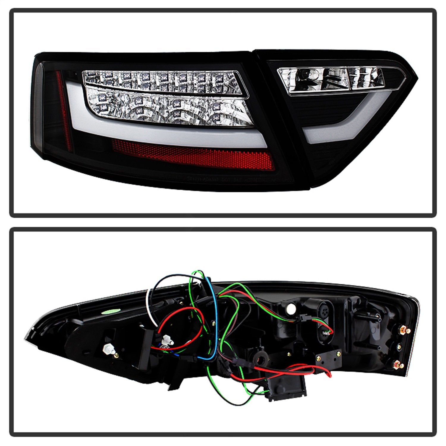 Audi A5 08-12 Spyder 5082275 LED Tail Lights - Incandescent Model Only (Not Compatible With LED Model) - Black