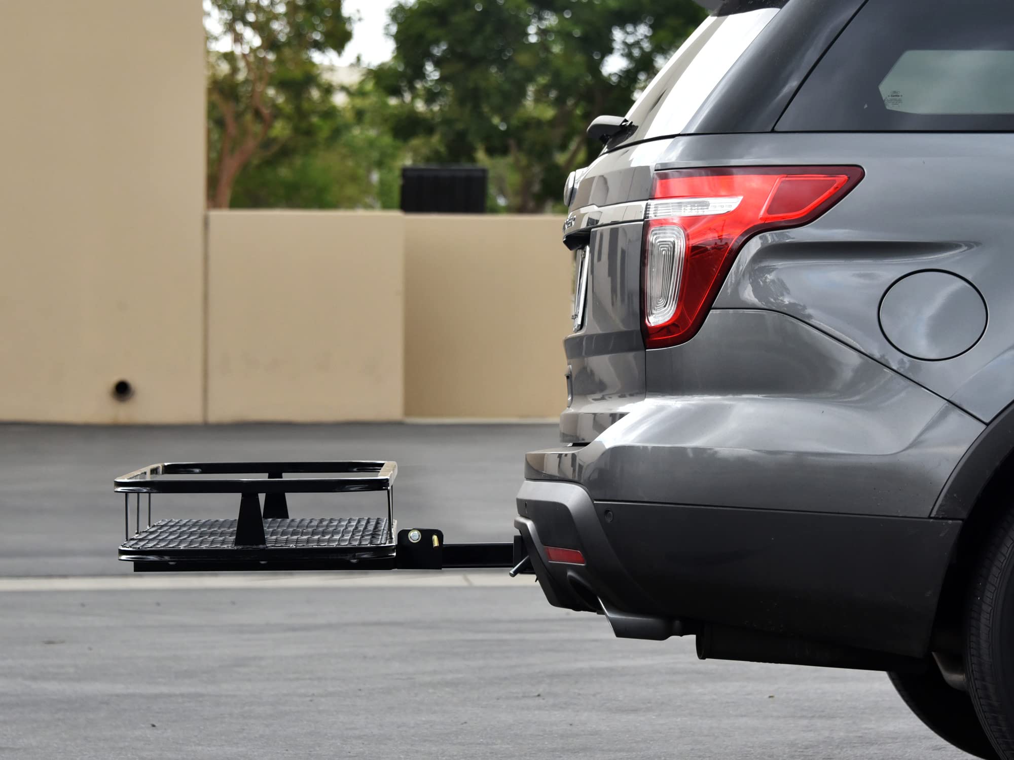 59-Inch ARMORDILLO Foldable Universal Mesh Rear Hitch Cargo Basket Fits 2" Receiver Tube