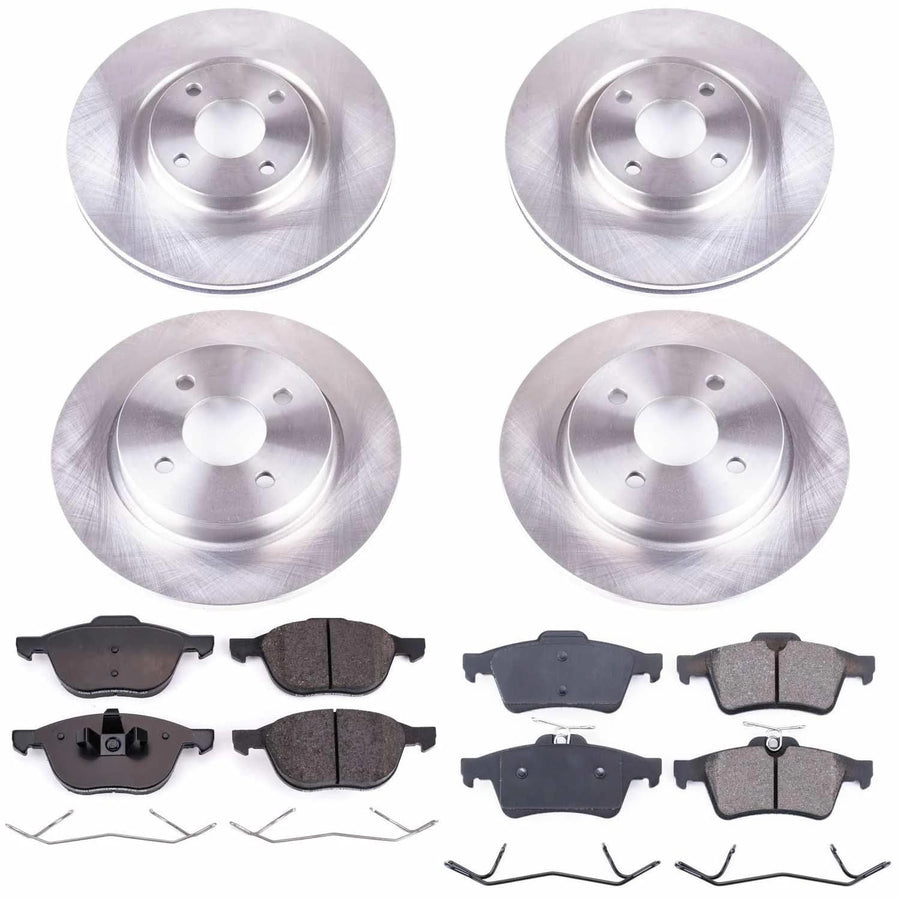 Power Stop KOE7911 Front and Rear Replacement Brake Kit-OE Brake Rotors & Ceramic Brake Pads For Ford EcoSport 2018-2022 [Model Specific]