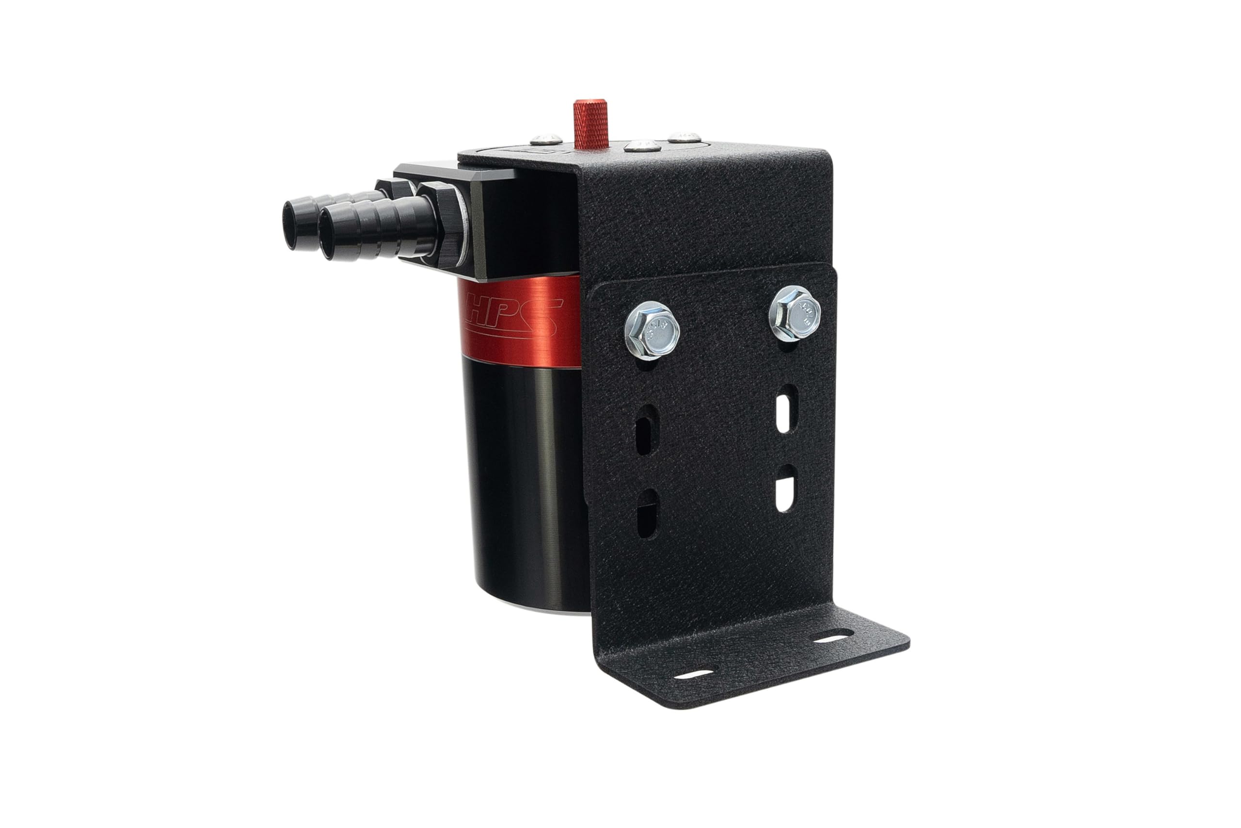 HPS Universal Oil Catch Can Kit 3/8" Barb Adapters with 6 Feet of Rubber Hose, Maximum Capacity: 5oz, 861-501