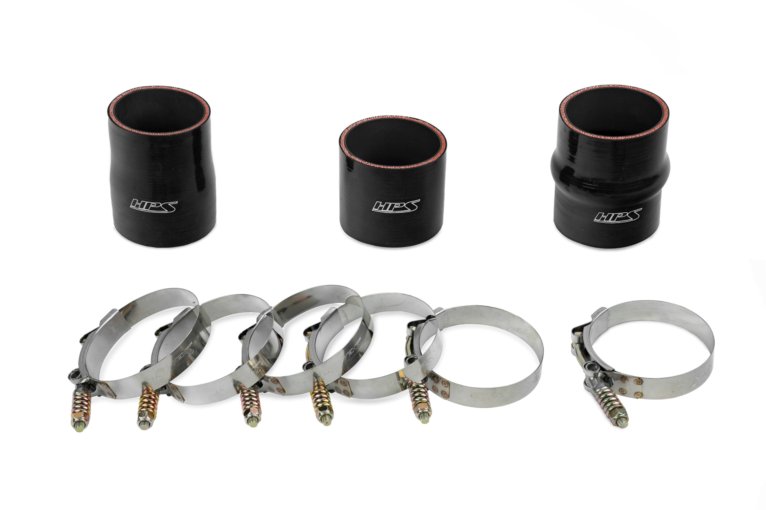 Polished HPS Intercooler Charge Pipe Kit Compatible for 2017-2019 Chevrolet Silverado 2500 HD 3500 HD GMC Sierra 2500 HD 3500 HD 6.6L, 17-146P
