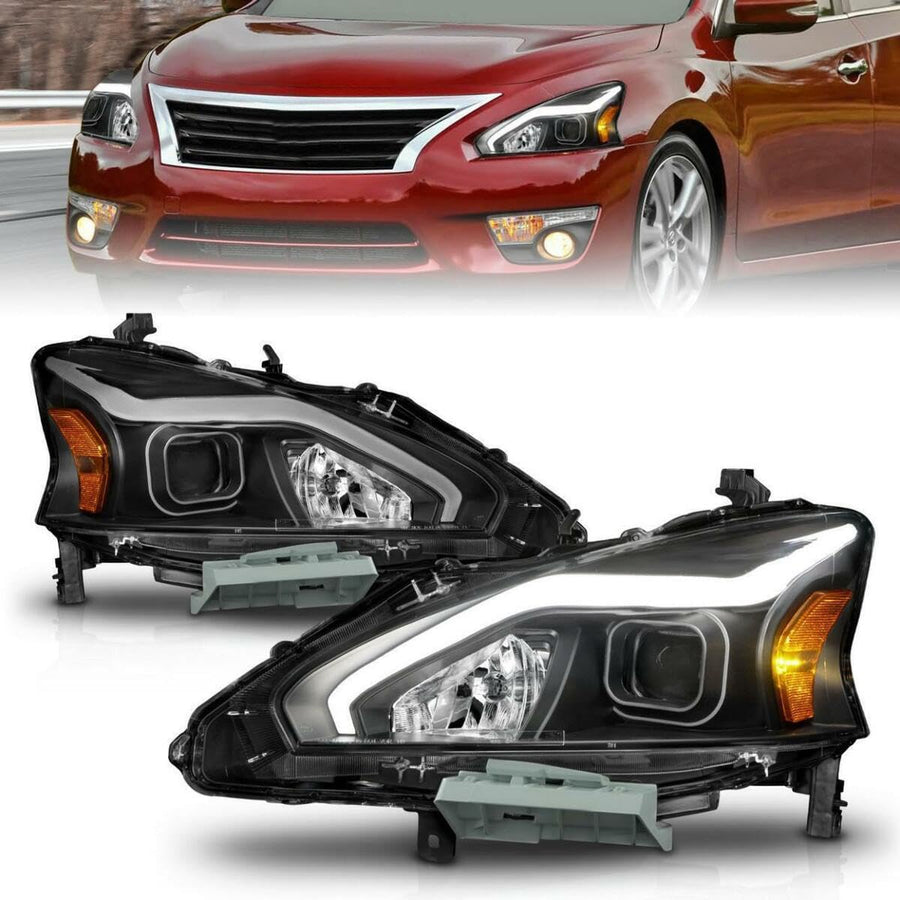 Black Anzo LED DRL Bar Headlights