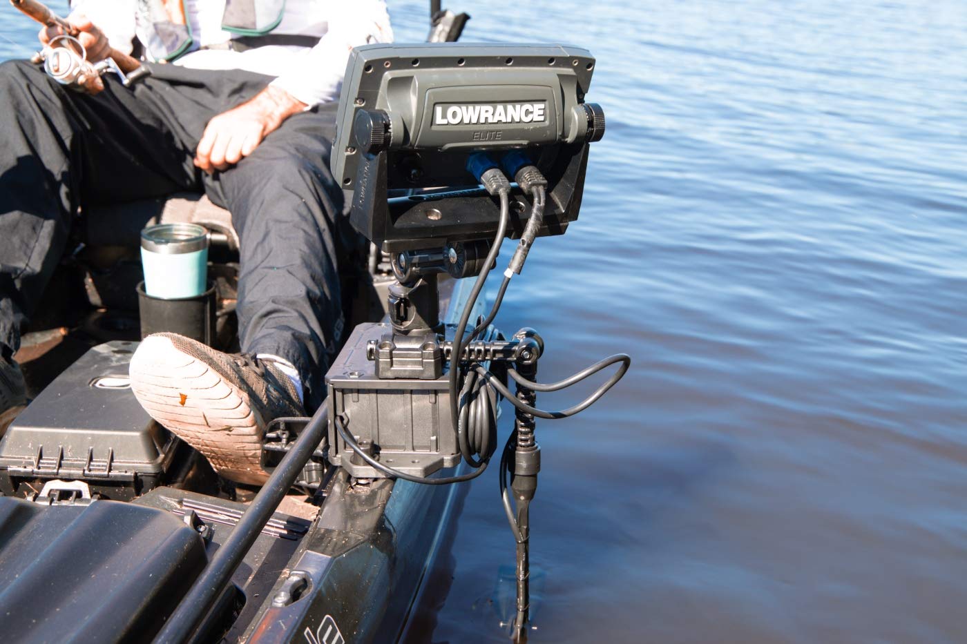 CellBlok YakAttack Track Mounted Battery Box for Fish Finders | Quick-Release Battery Storage & Mounting Platform | Fits GearTrac & Most Kayak Track Systems | Made in USA