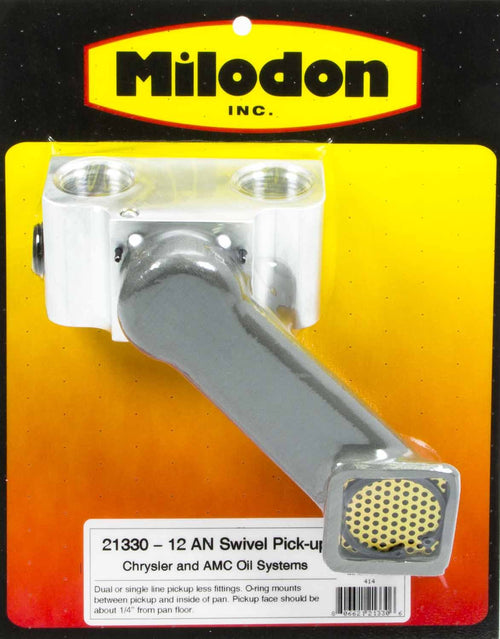 Milodon Swivel Oil Pump Pickup, Bolt-On, External Oil System, Mopar B/RB-Series / 426 Hemi, Each