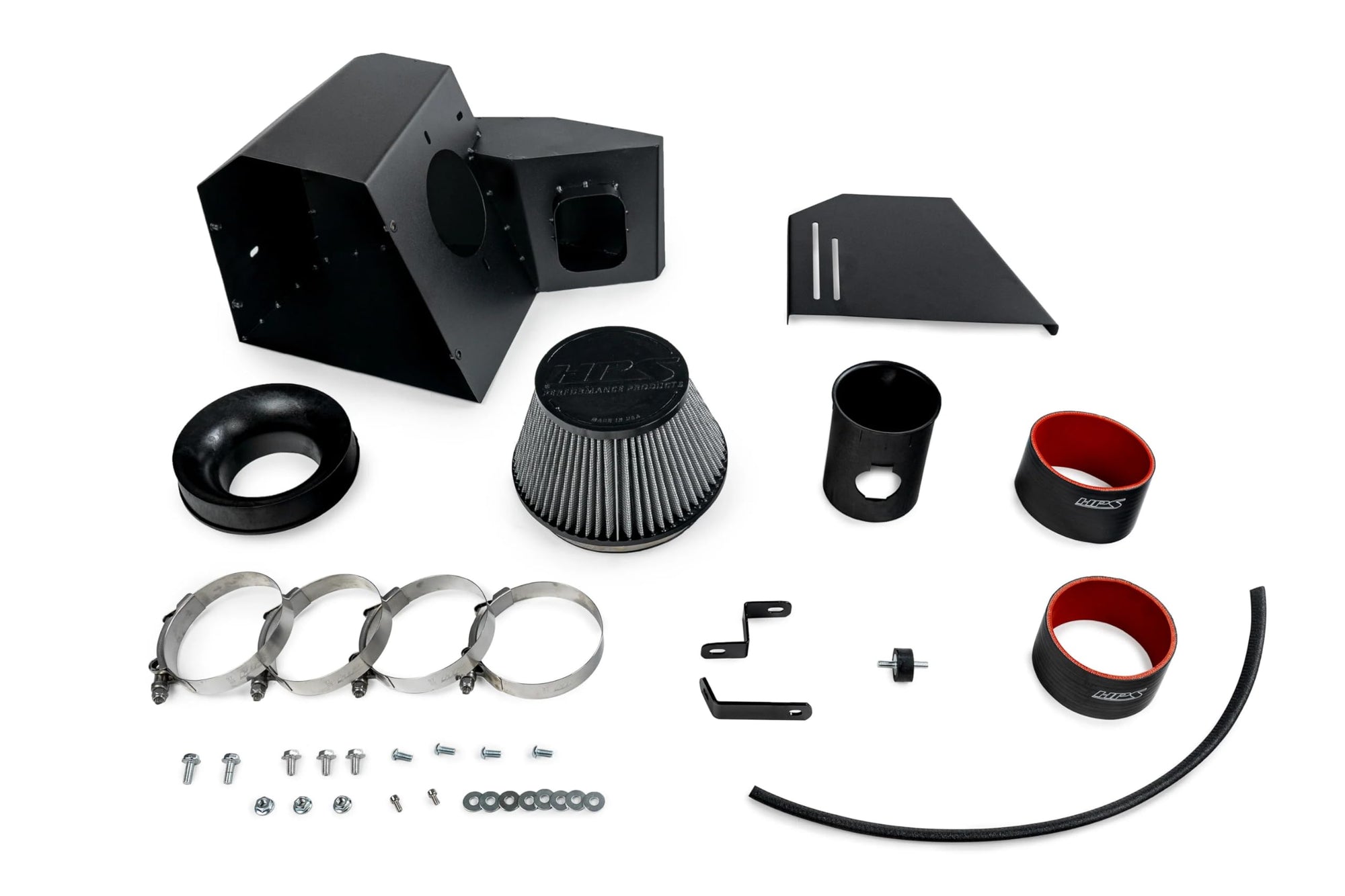 HPS Air Intake Kit Polish with Heat Shield Compatible for 2022-2024 Acura MDX Type S 3.0L Turbo, 827-728P